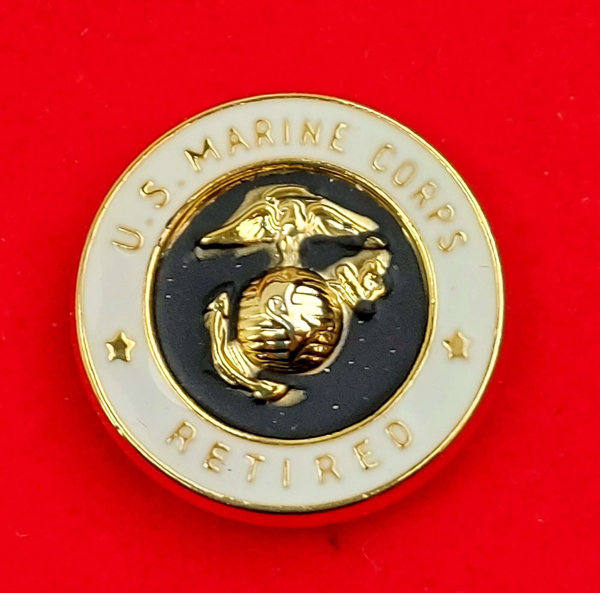 US Marine Corps, Retired Military Lapel Pin, Enamel Pin in Original Box - Image 3
