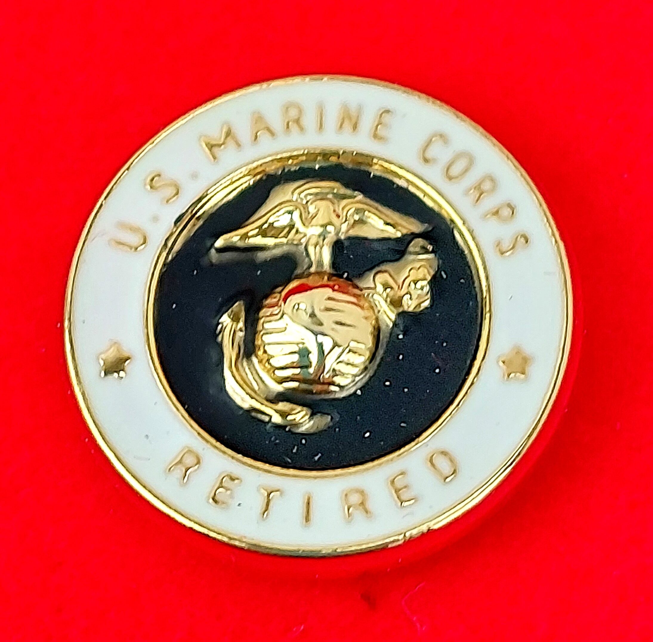 US Marine Corps, Retired Military Lapel Pin, Enamel Pin in Original Box - Image 2