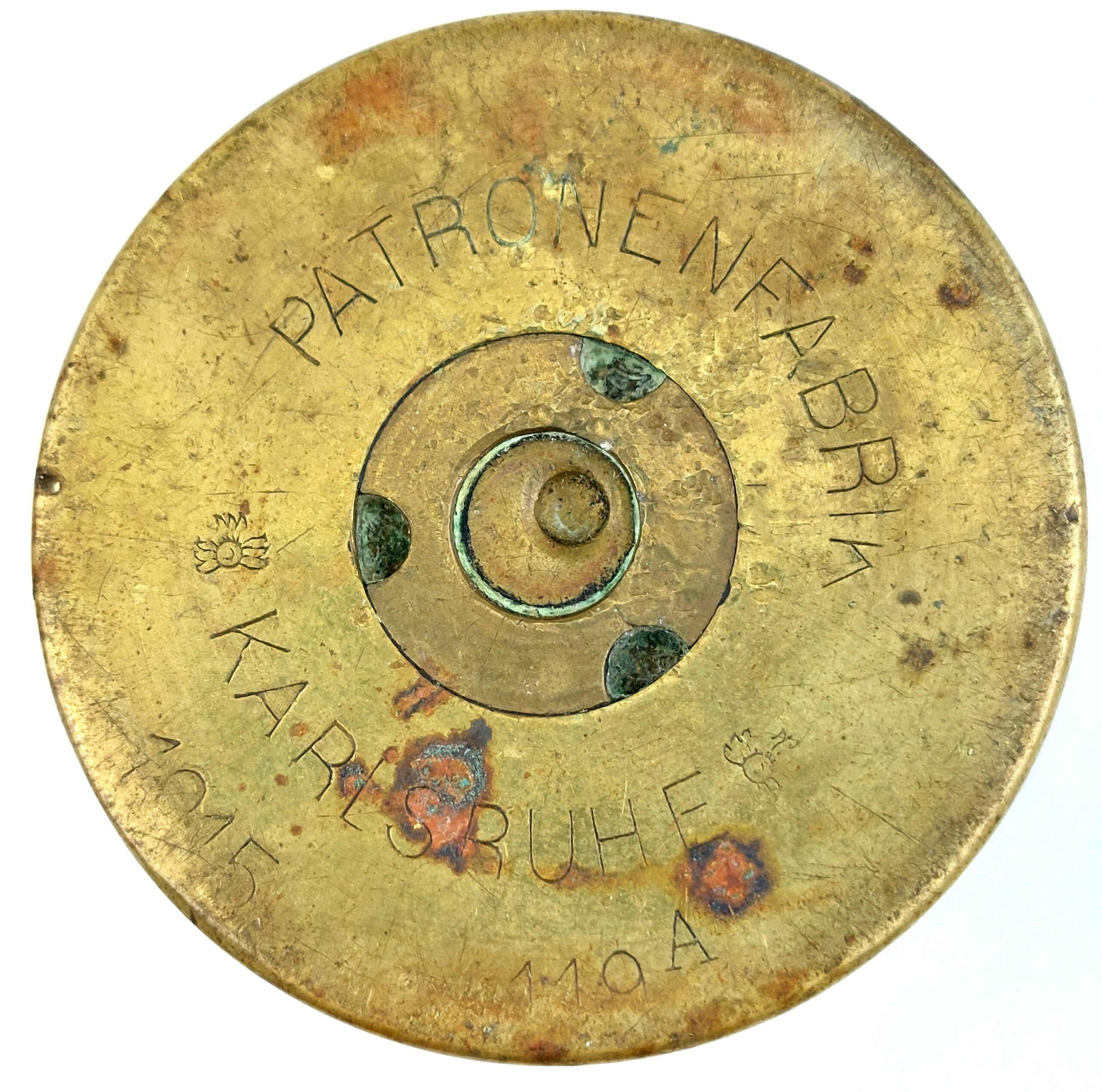 WW1, German, 37mm Shell and Shell Casing, Karlsruhe Patronefabrik 1915, Inert - Image 5