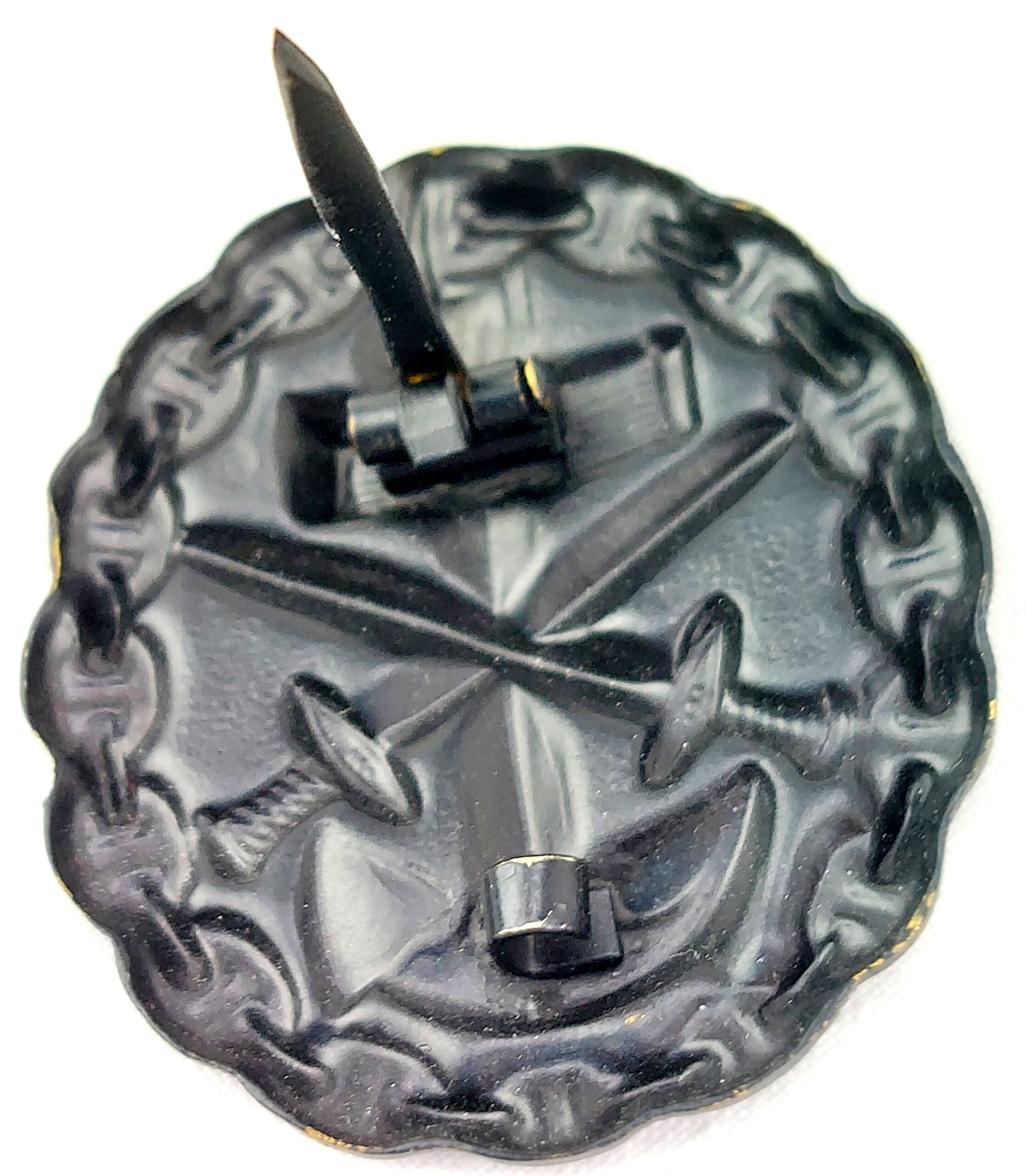 WW1, German, Kaiserliche Marine, Imperial Navy, Black Model 1918 Naval Wound Badge, (Marineverwundetenabzeichen) - Image 2