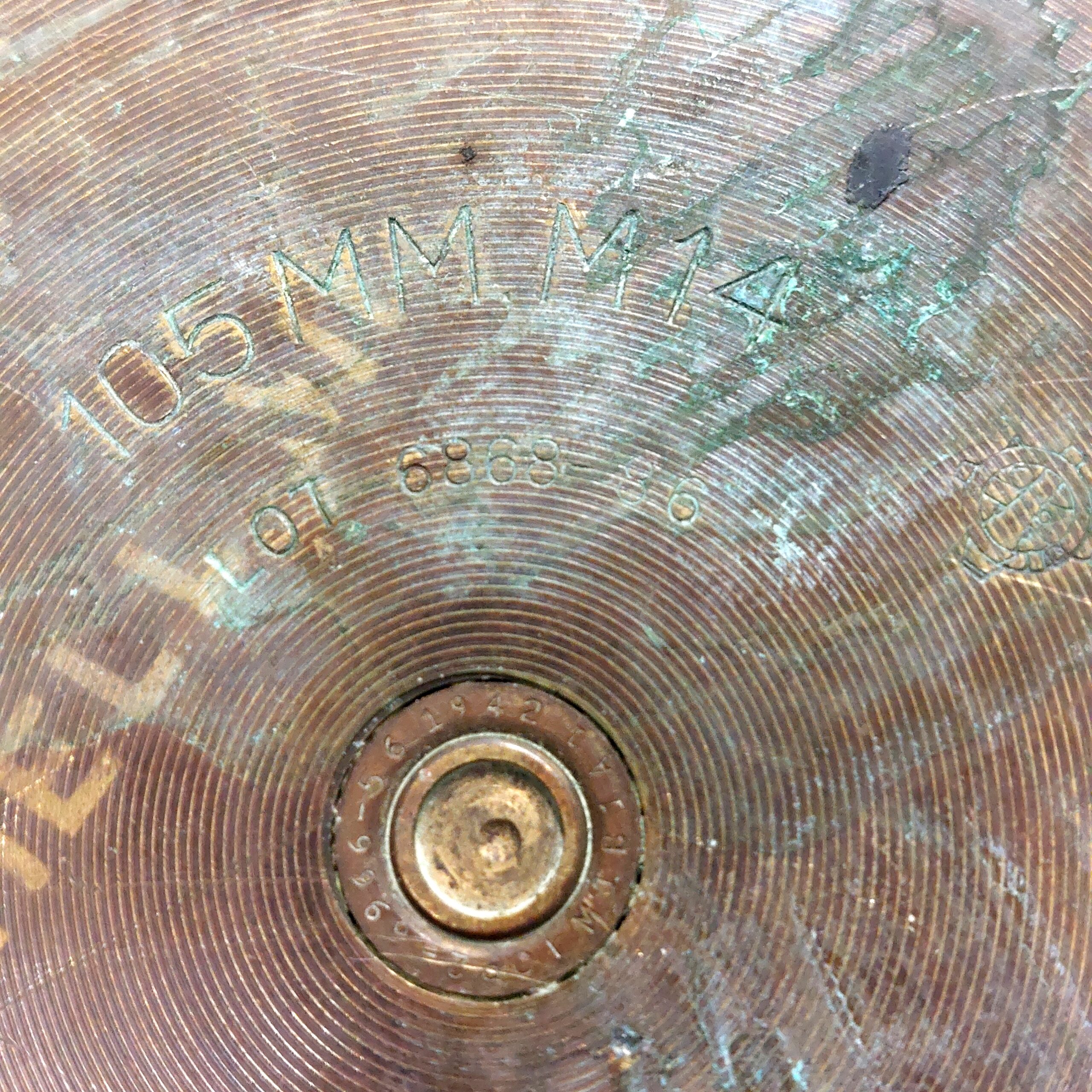 WW2, 105MM M14 Shell Case, dated 1942 - Image 6