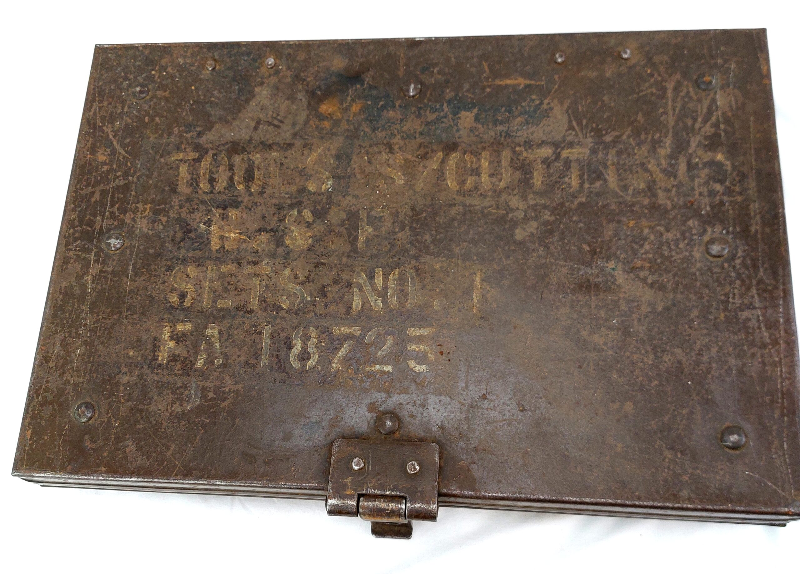 WW2, British Army, 1943, R.A.L.C, Metal Tool Box, Tap & Die Set