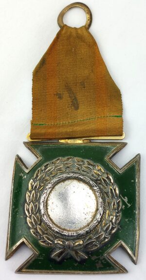 WW2, Dated 1941, Large Green Maltese Cross with Laurel Wreath, Medal