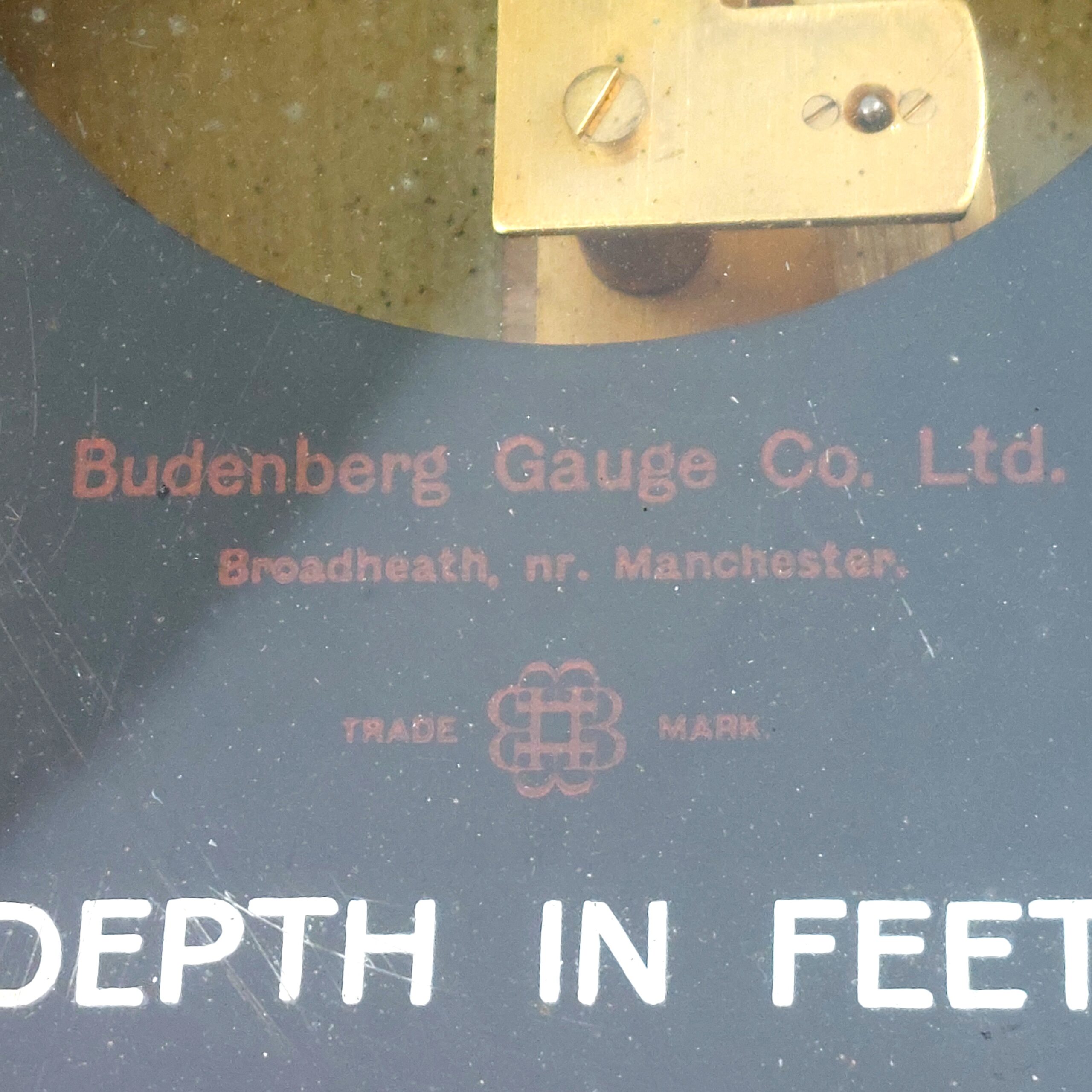 WW2, Royal Navy Submarine Budenberg Pressure Guage, with Broad Arrow Mark - Image 2