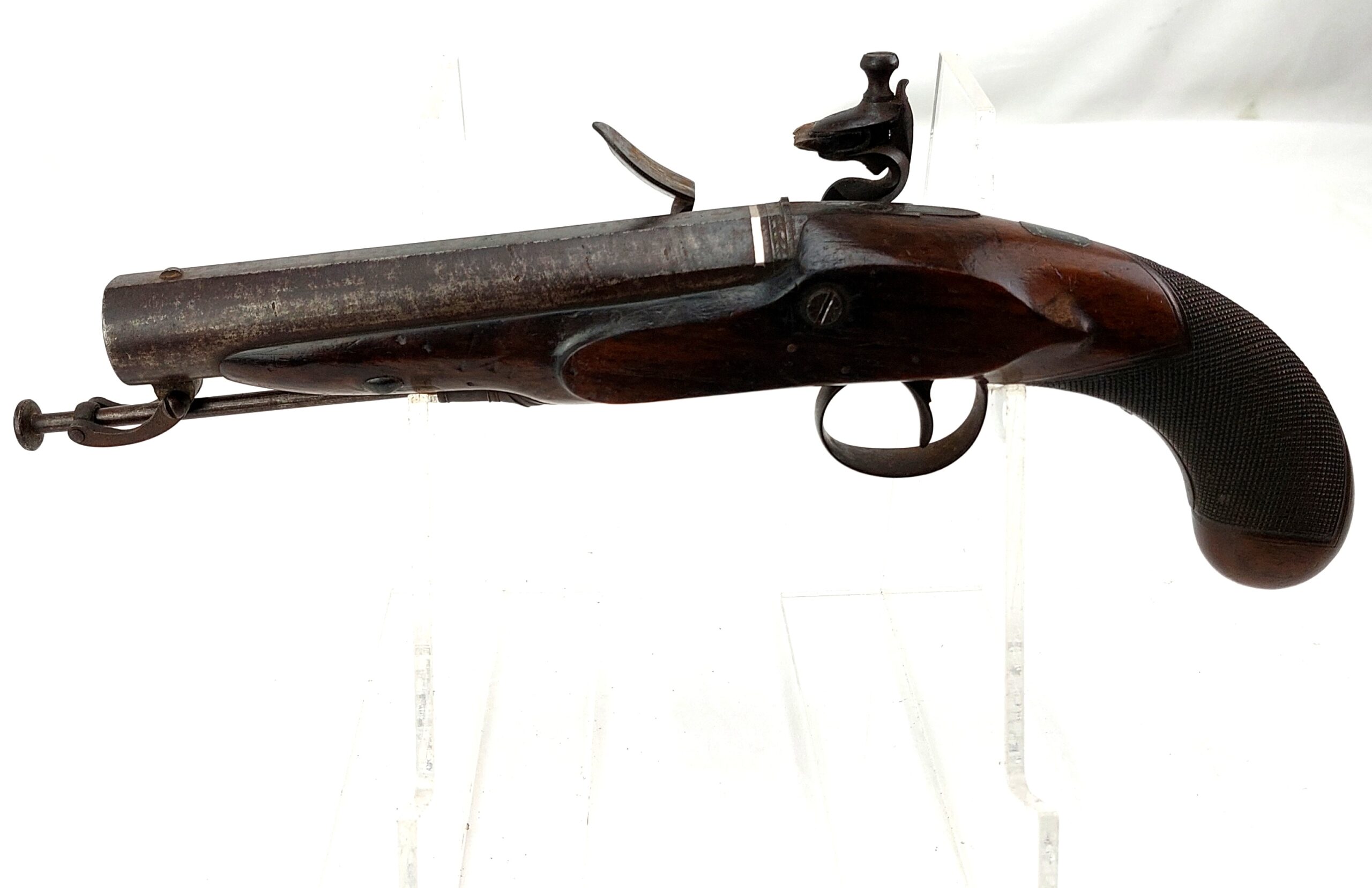 British, circa 1800, 11 Bore Flintlock Manstopper Pistol, by Smith London. Obsolete Calibre - Image 11