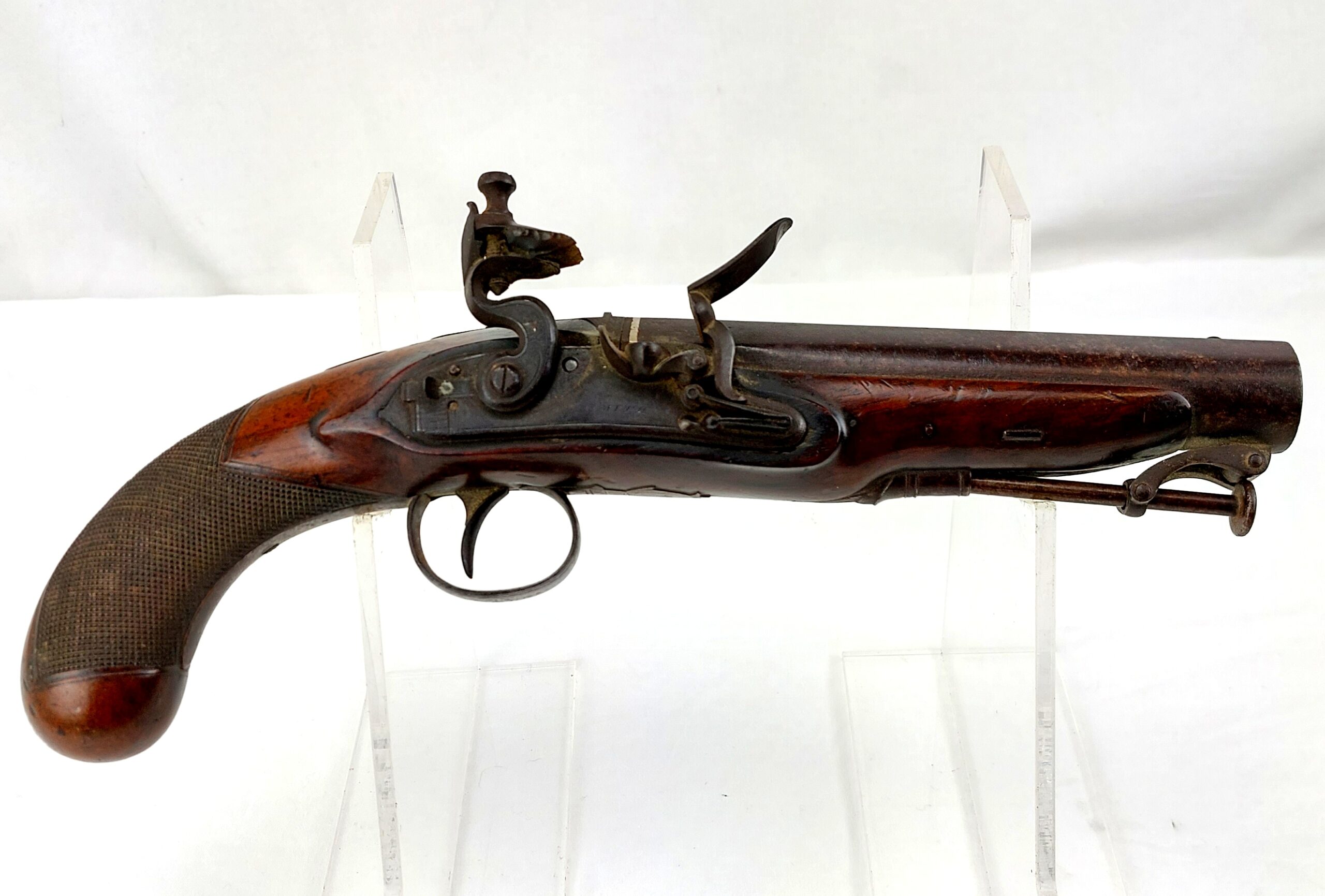 British, circa 1800, 11 Bore Flintlock Manstopper Pistol, by Smith London. Obsolete Calibre - Image 2