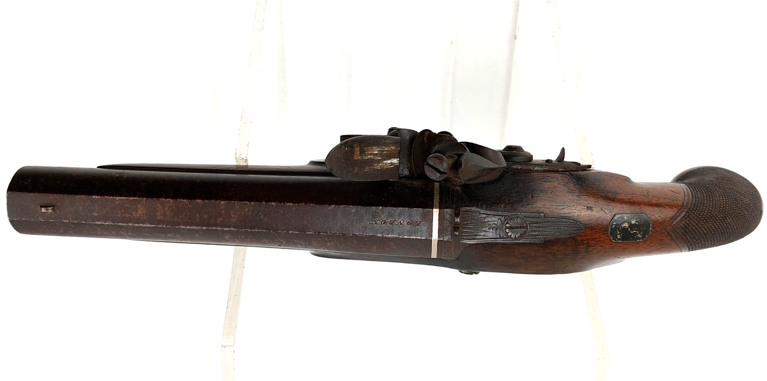 British, circa 1800, 11 Bore Flintlock Manstopper Pistol, by Smith London. Obsolete Calibre - Image 7