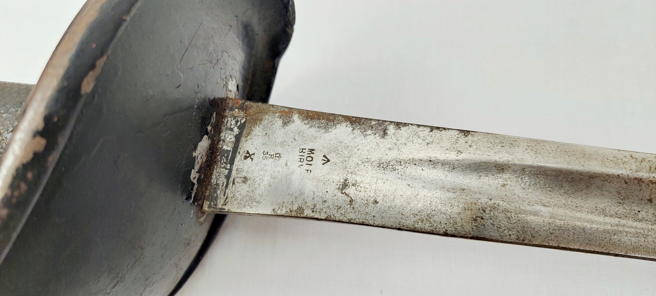 1900 Pattern British Royal Navy Cutlass By Mole With Scabbard And Frog - Image 13