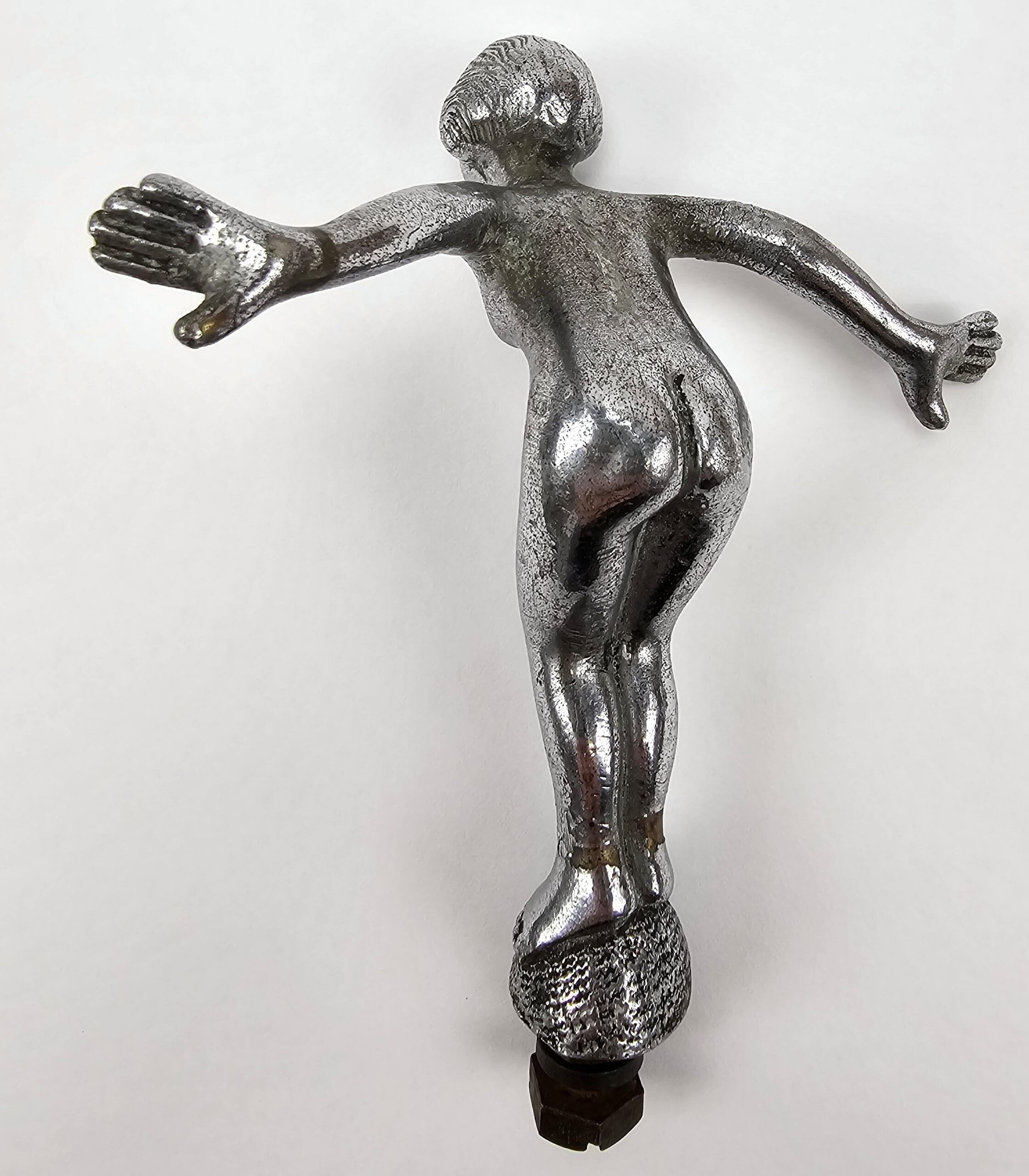 1930's Art Deco Chromed Nymph Car Mascot - Image 2