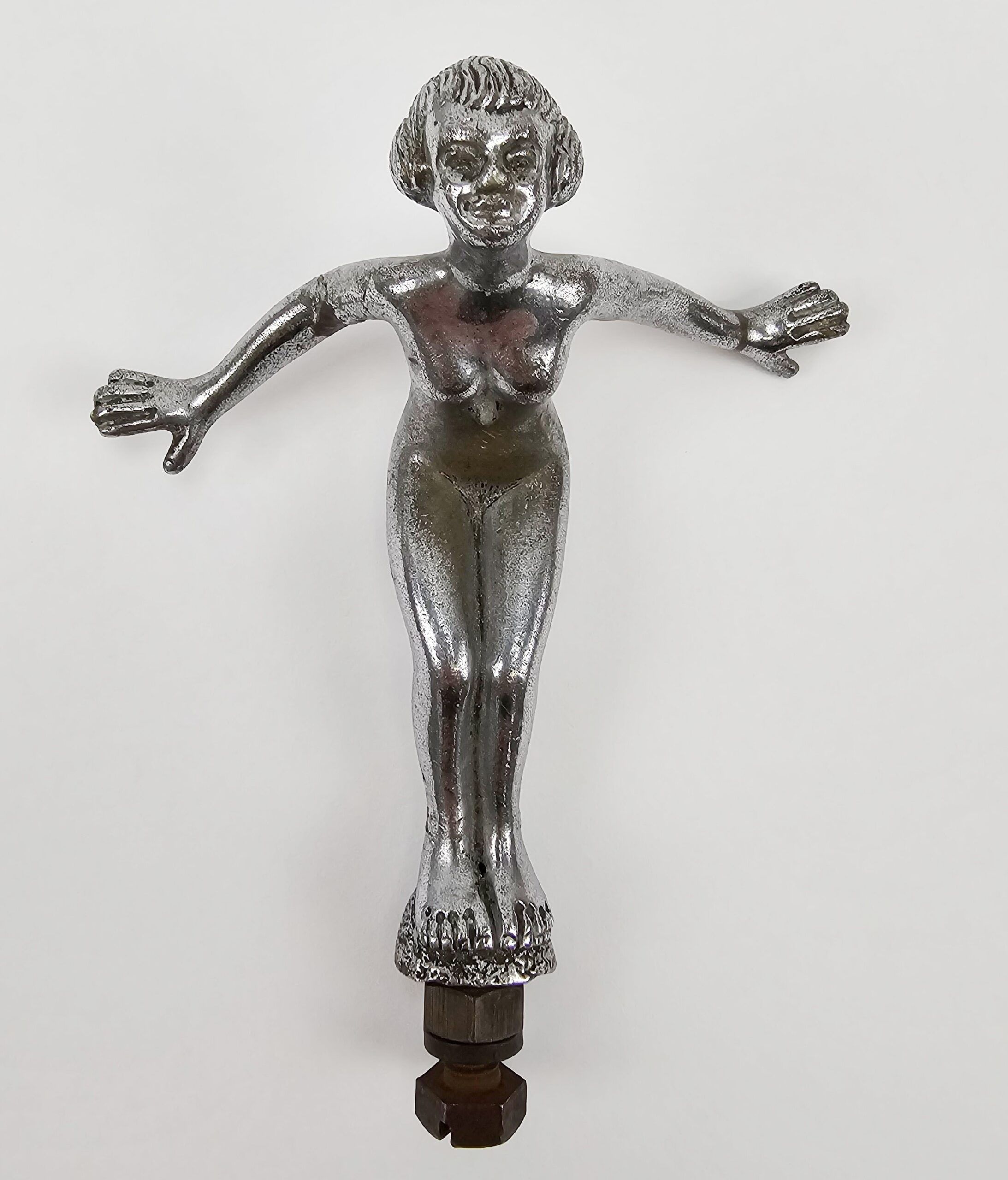 1930's Art Deco Chromed Nymph Car Mascot