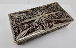 800 Silver Filigree Casket