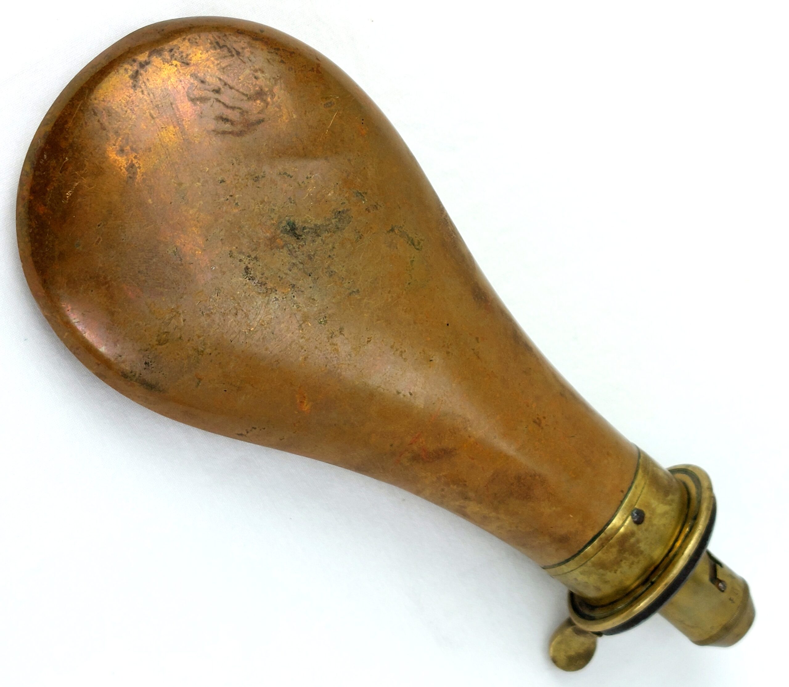 Antique Copper and Brass Powder Flask, Circa 1822, by James Dixon & Sons - Image 2