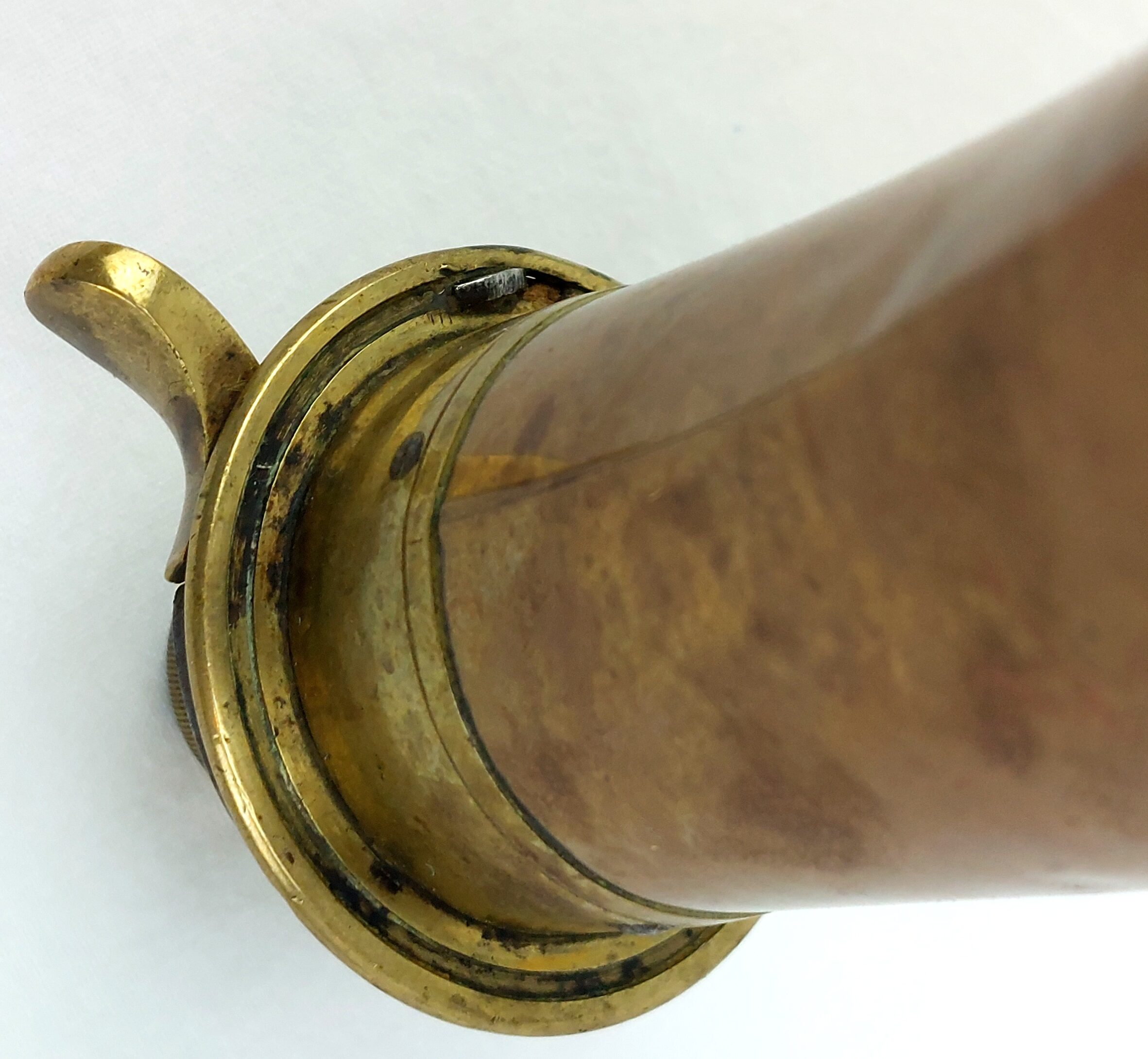 Antique Copper and Brass Powder Flask, Circa 1822, by James Dixon & Sons - Image 4