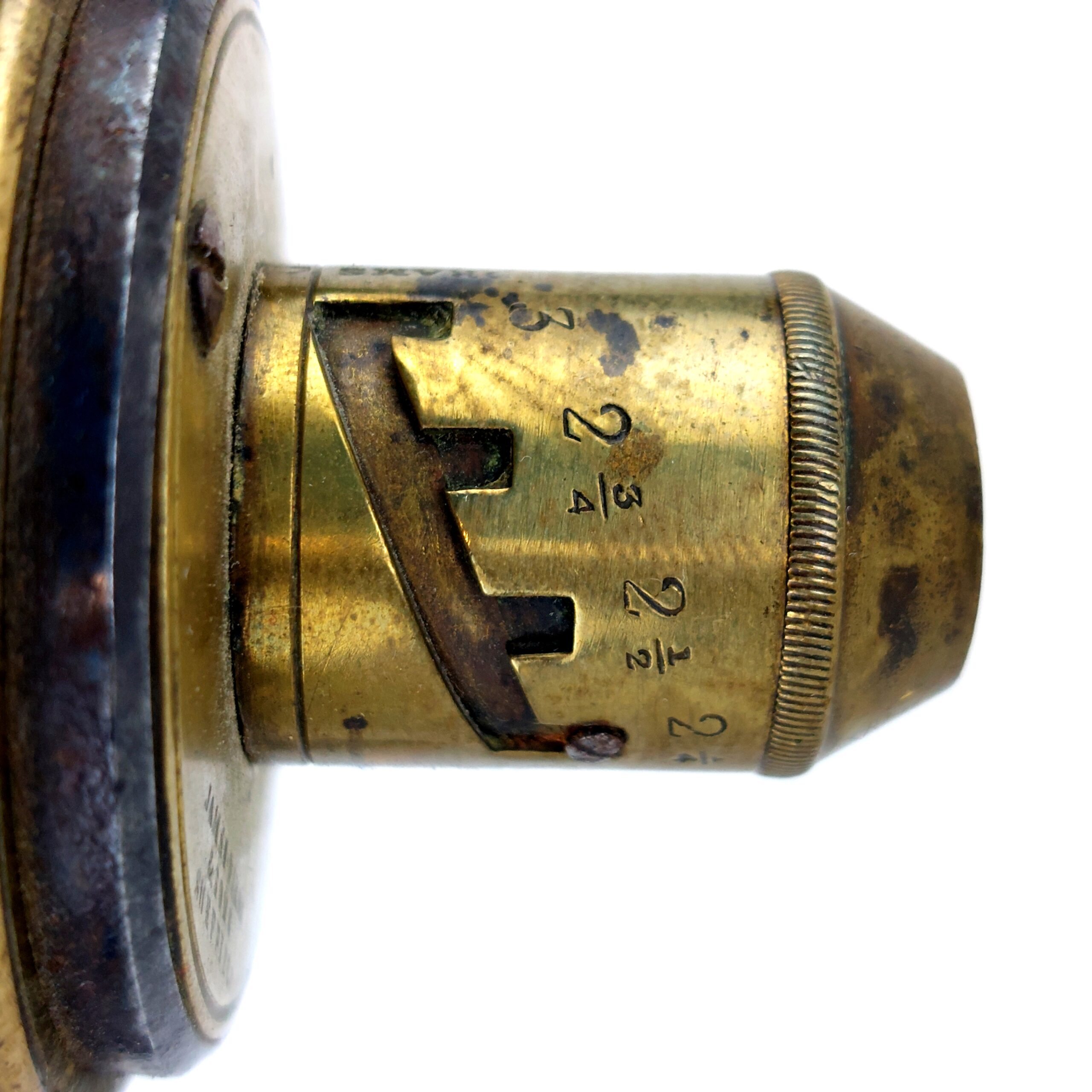 Antique Copper and Brass Powder Flask, Circa 1822, by James Dixon & Sons - Image 6