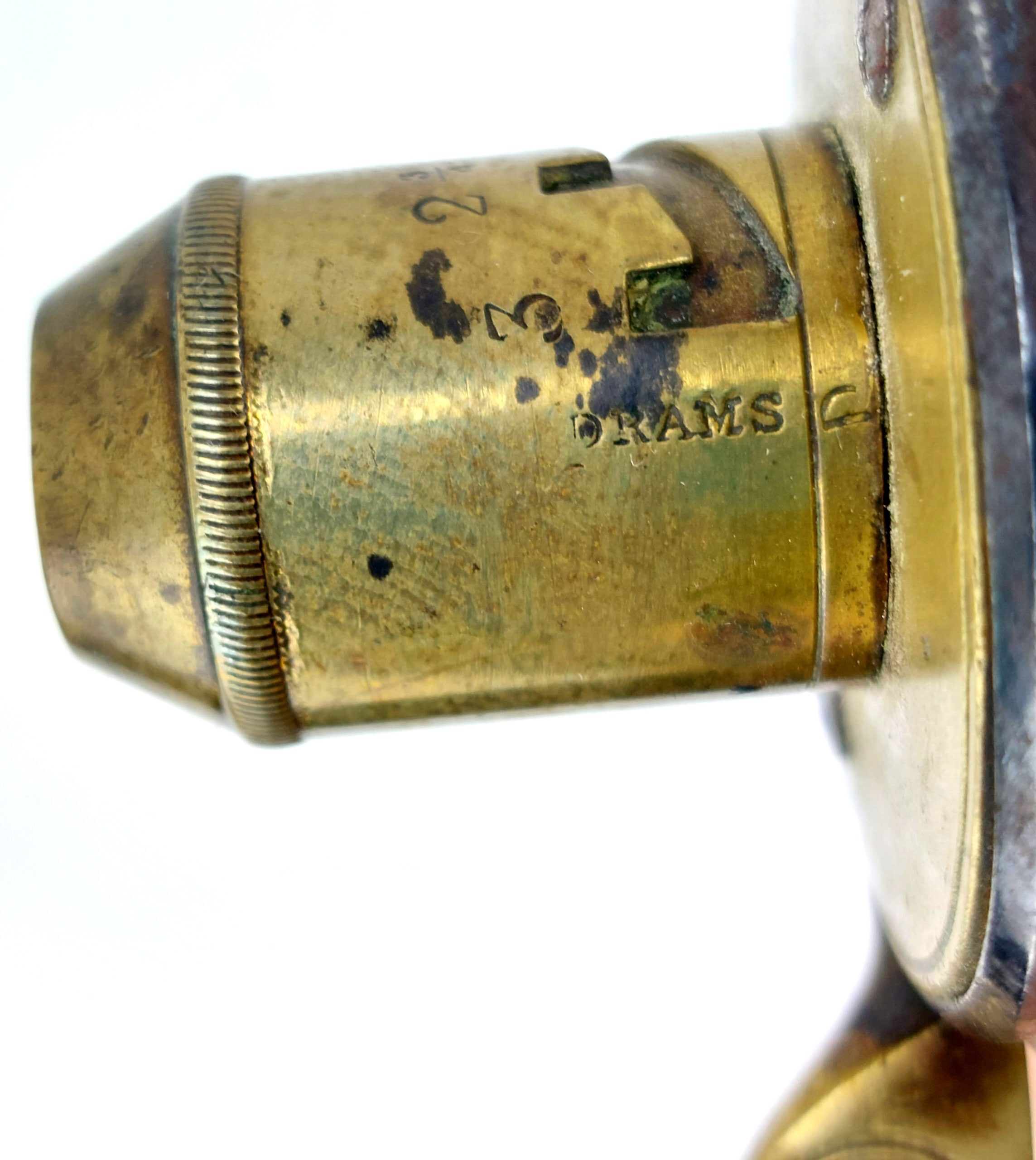Antique Copper and Brass Powder Flask, Circa 1822, by James Dixon & Sons - Image 7
