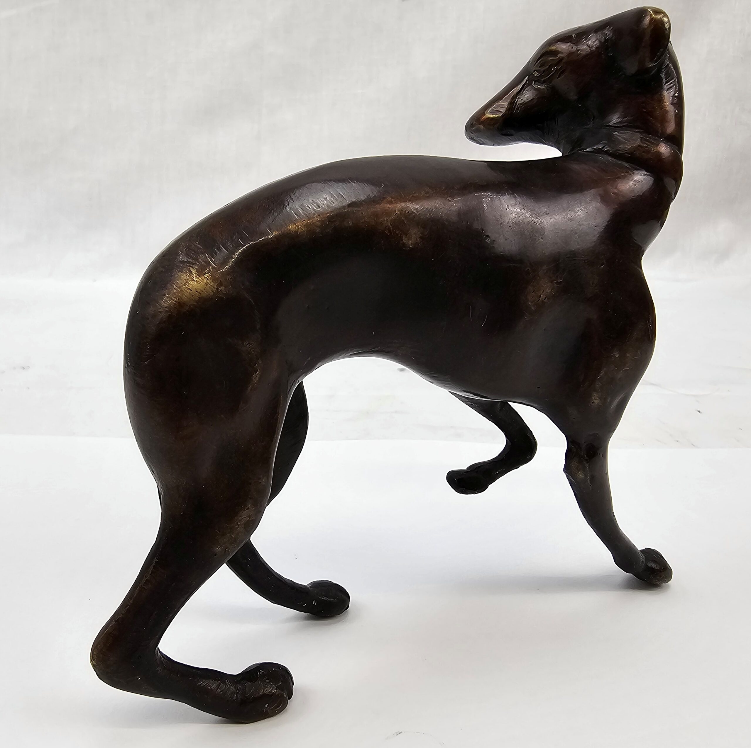 Art Deco Bronze Figurine Of A Greyhound Dog - Image 3