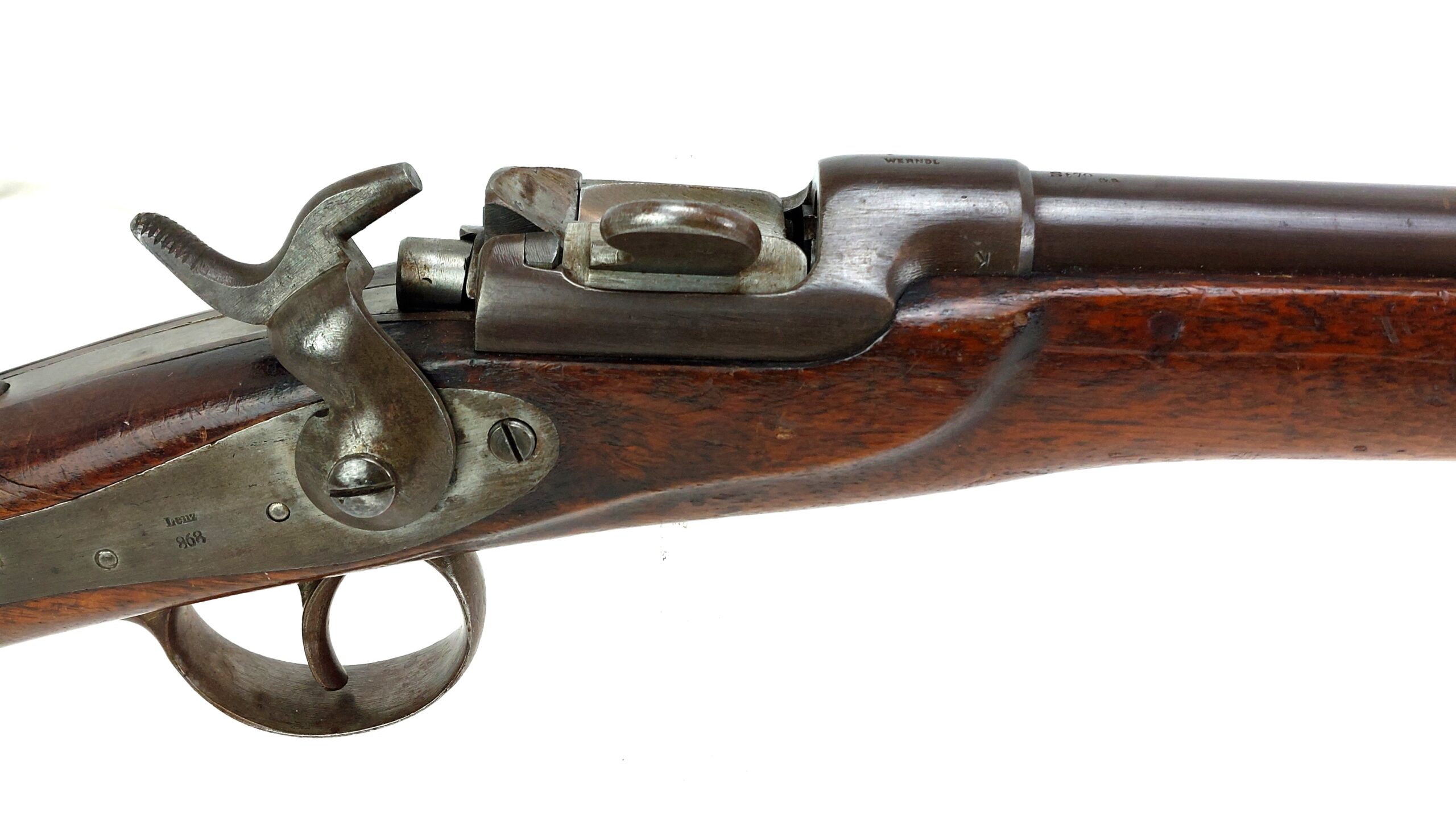 Austrian, Werndl Model 1867, Pivot Breech Single Shot Service Rifle, Signed Lenz, dated 1868, Obsolete Calibre - Image 5