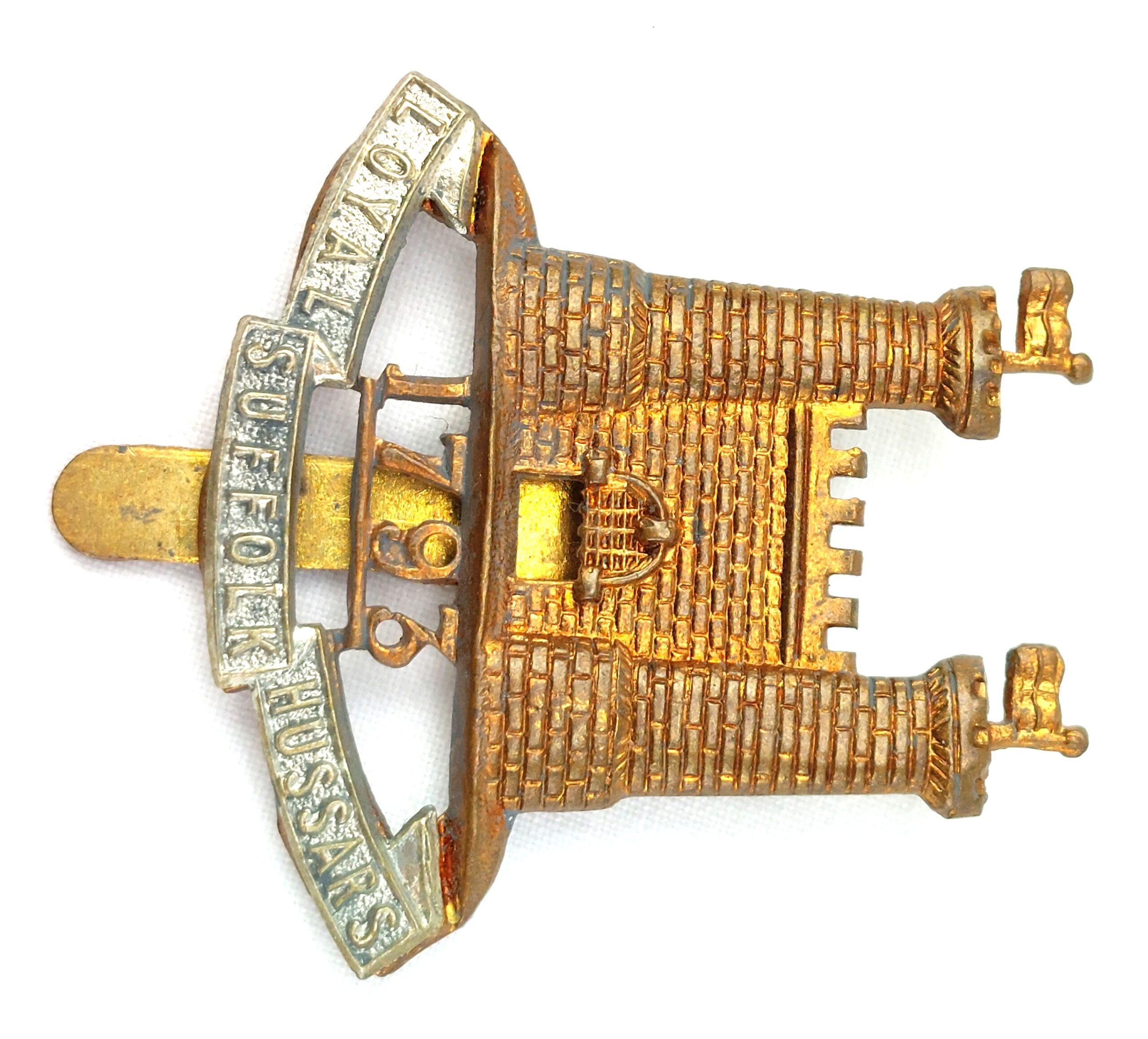 British, 1793 Loyal Suffolk Hussars, (Yeomanry Regiment) Cap Badge, By J.R. Gaunt Birmingham