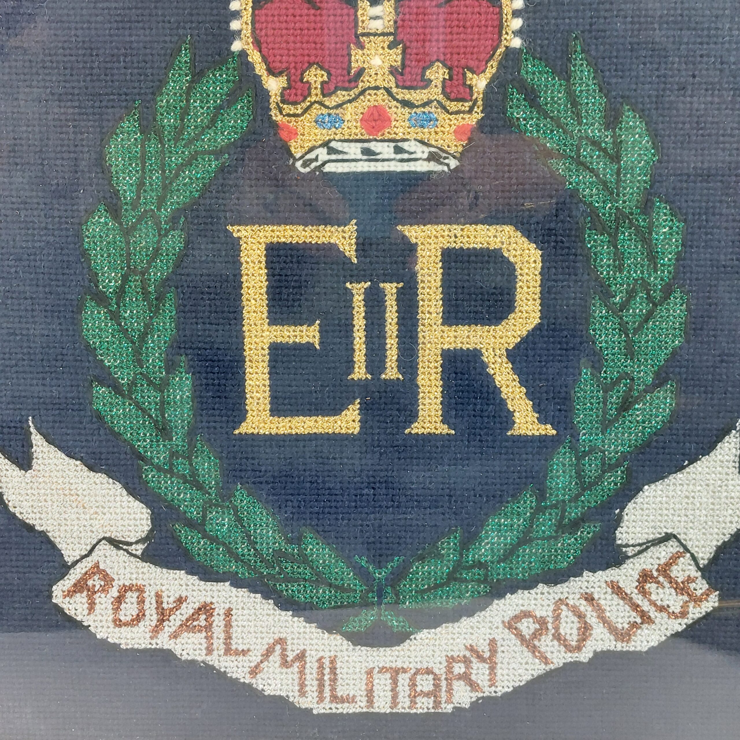 British Army, Royal Military Police, Framed Cross stitch - Image 3