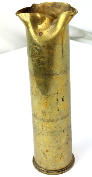 British, Dated 1903, 6 Pounder Brass Shell Case, Vase, Trench Art. Rare Find!