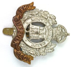 British, Kings' Suffolk Regiment, Cap Badge
