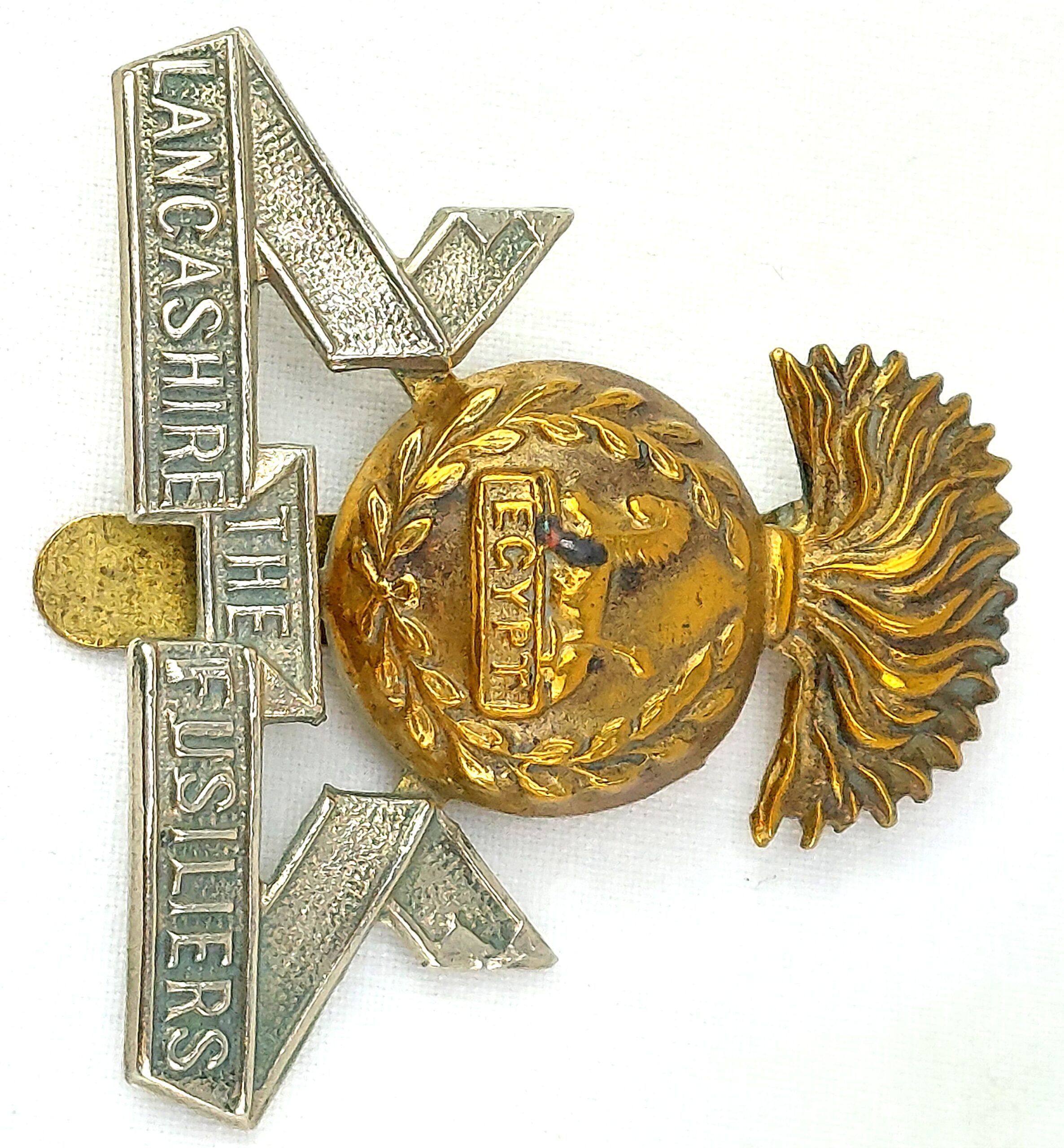 British, Lancashire Fusiliers, Bi-metal, Cap Badge