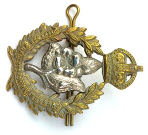 British, Queens Own Worcestershire Hussars, Cap Badge