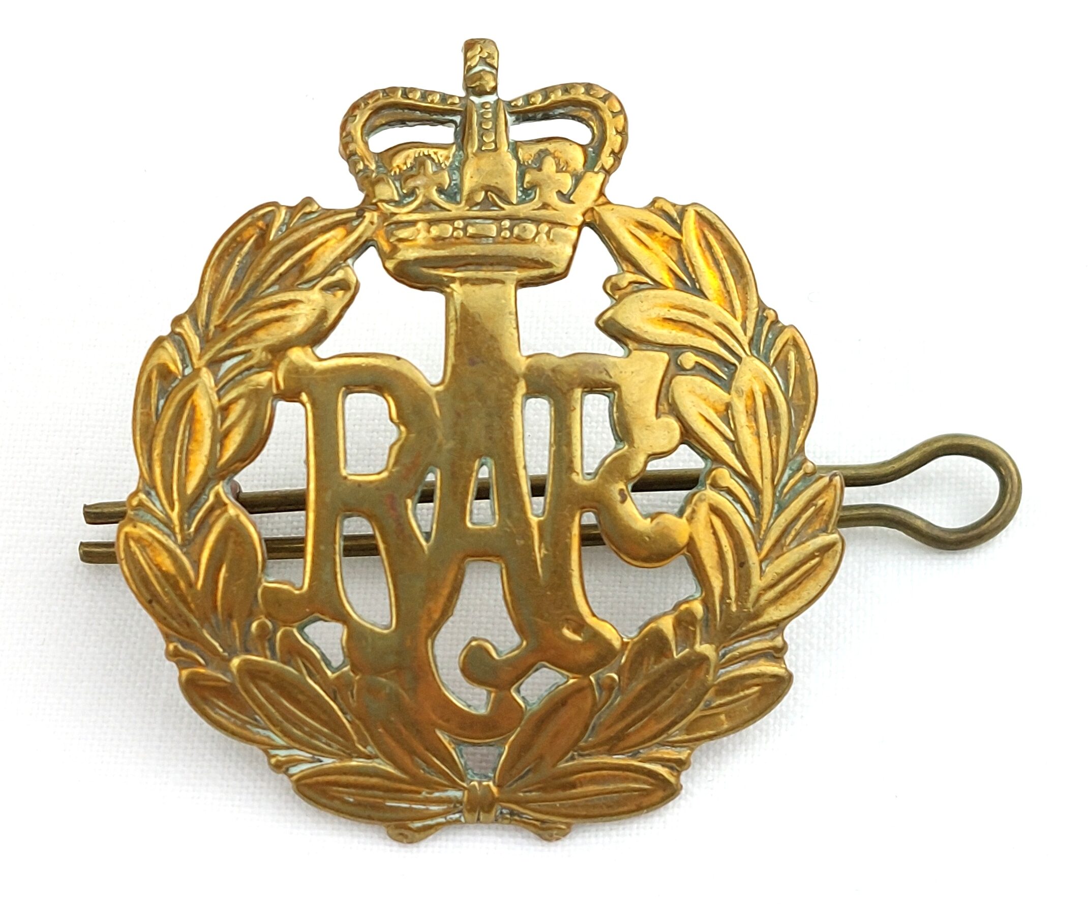 British, Royal Airforce 'Queens Crown', Cap Badge