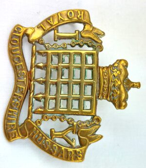 British, Royal Gloucestershire Hussars,  Cap Badge, by J. R. Gaunt, London
