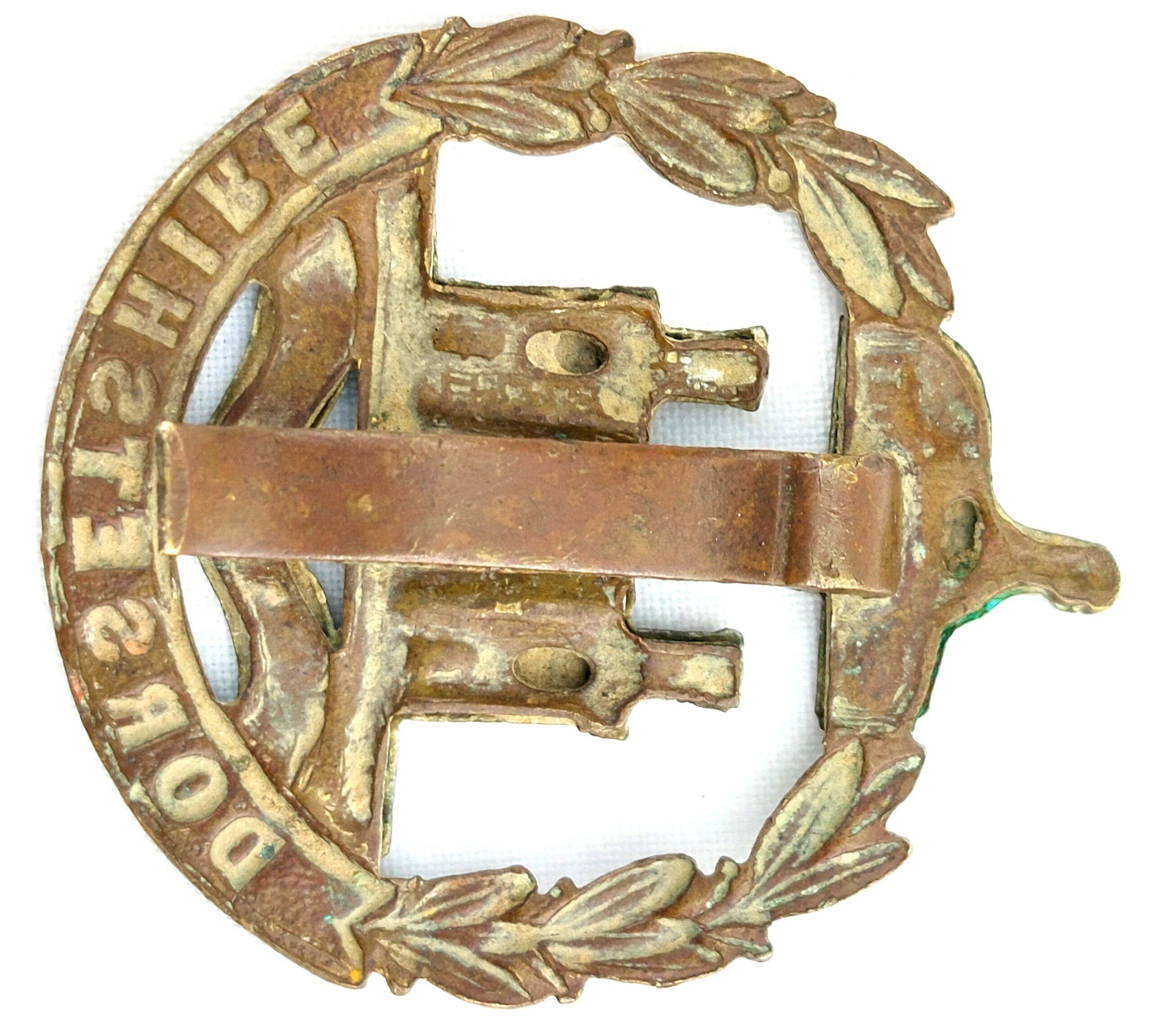 British, WW1, Dorsetshire Regiment, Economy Cap Badge - Image 2