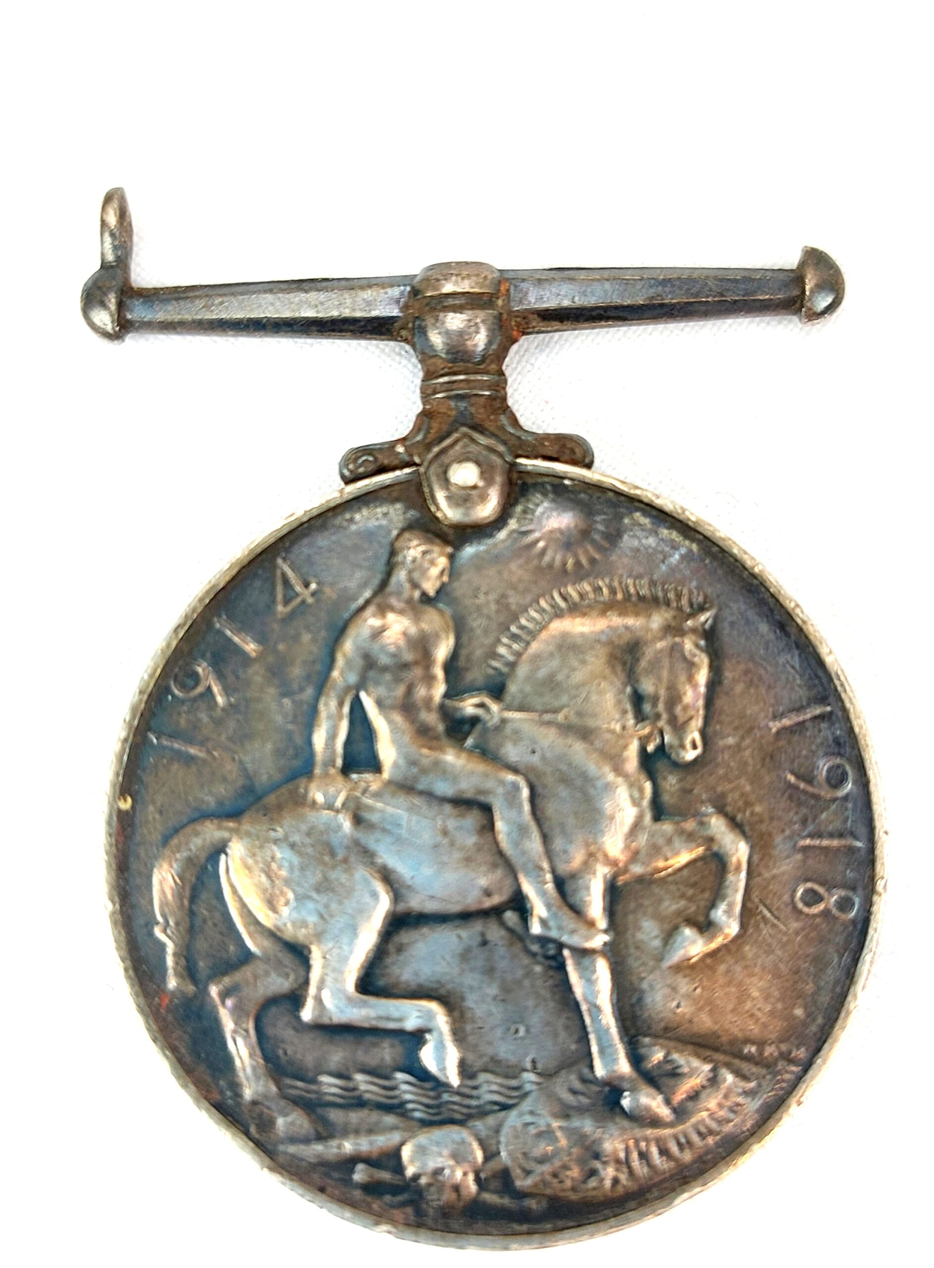 British, WW1, War Medal, awarded to "2579. PTE. H. Barlow. S. Lan. R."