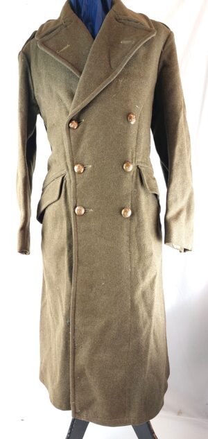 British, WW2, Royal Artillery Great Coat. Dismounted 1940 Pattern, Size No. 5, Dated 1942