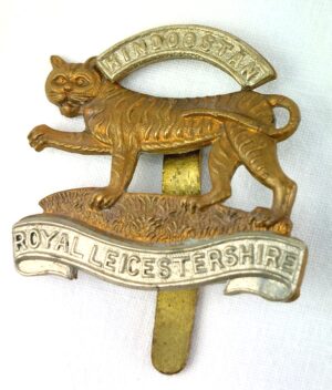 British, WW2, Royal Leicestershire Regiment, Cap Badge, By Dowler Birmingham