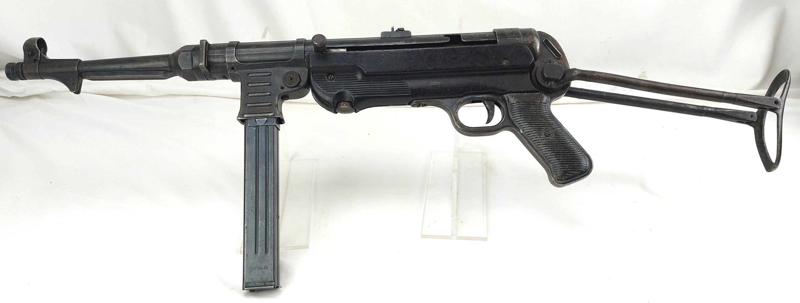 German, WW2, 1943, MP40 Sub Machine Gun with Folding Stock, by Steyr Daimler Puch; 9mm cal, 10"; Deactivated - Image 5