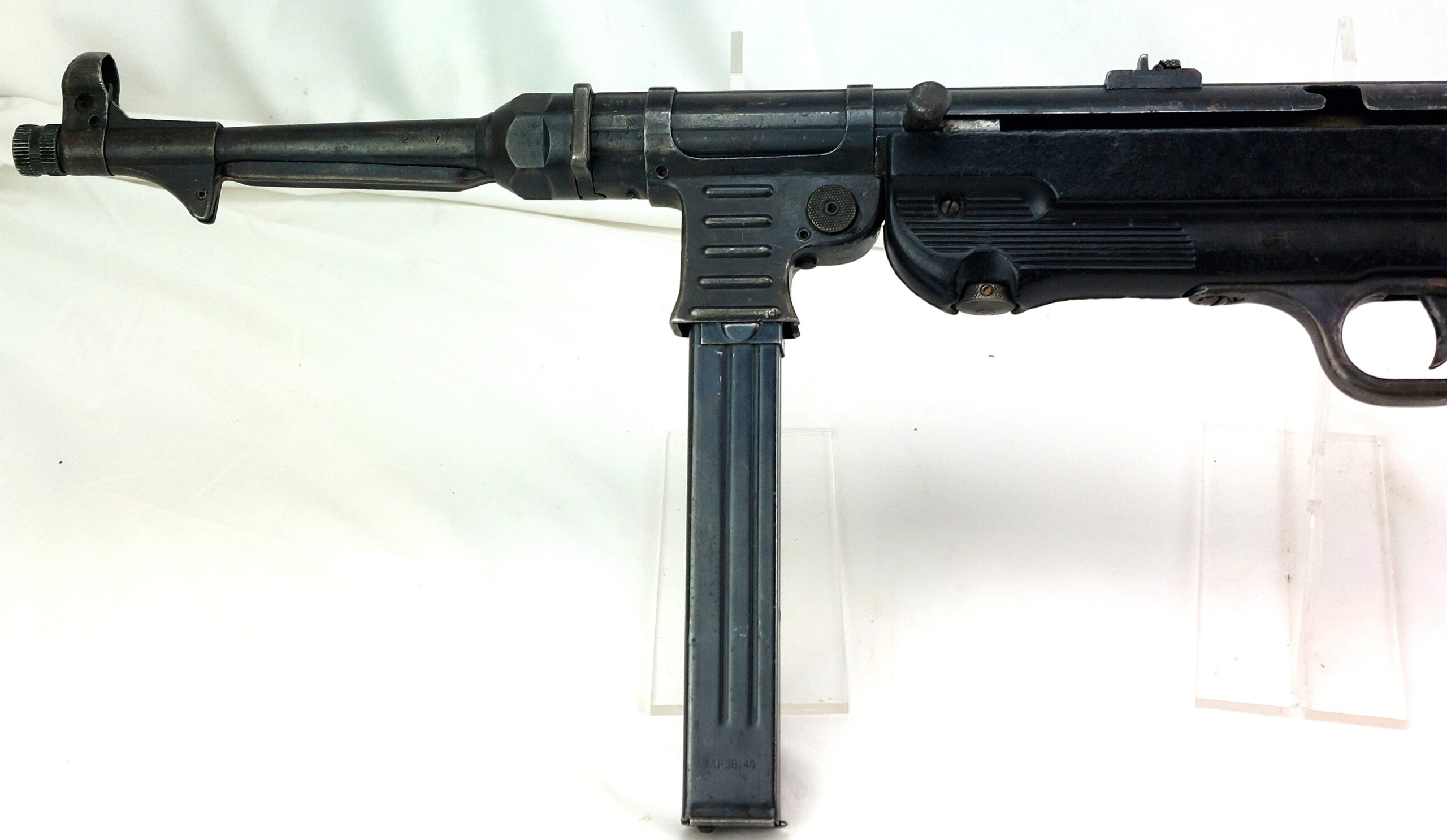 German, WW2, 1943, MP40 Sub Machine Gun with Folding Stock, by Steyr Daimler Puch; 9mm cal, 10"; Deactivated - Image 8