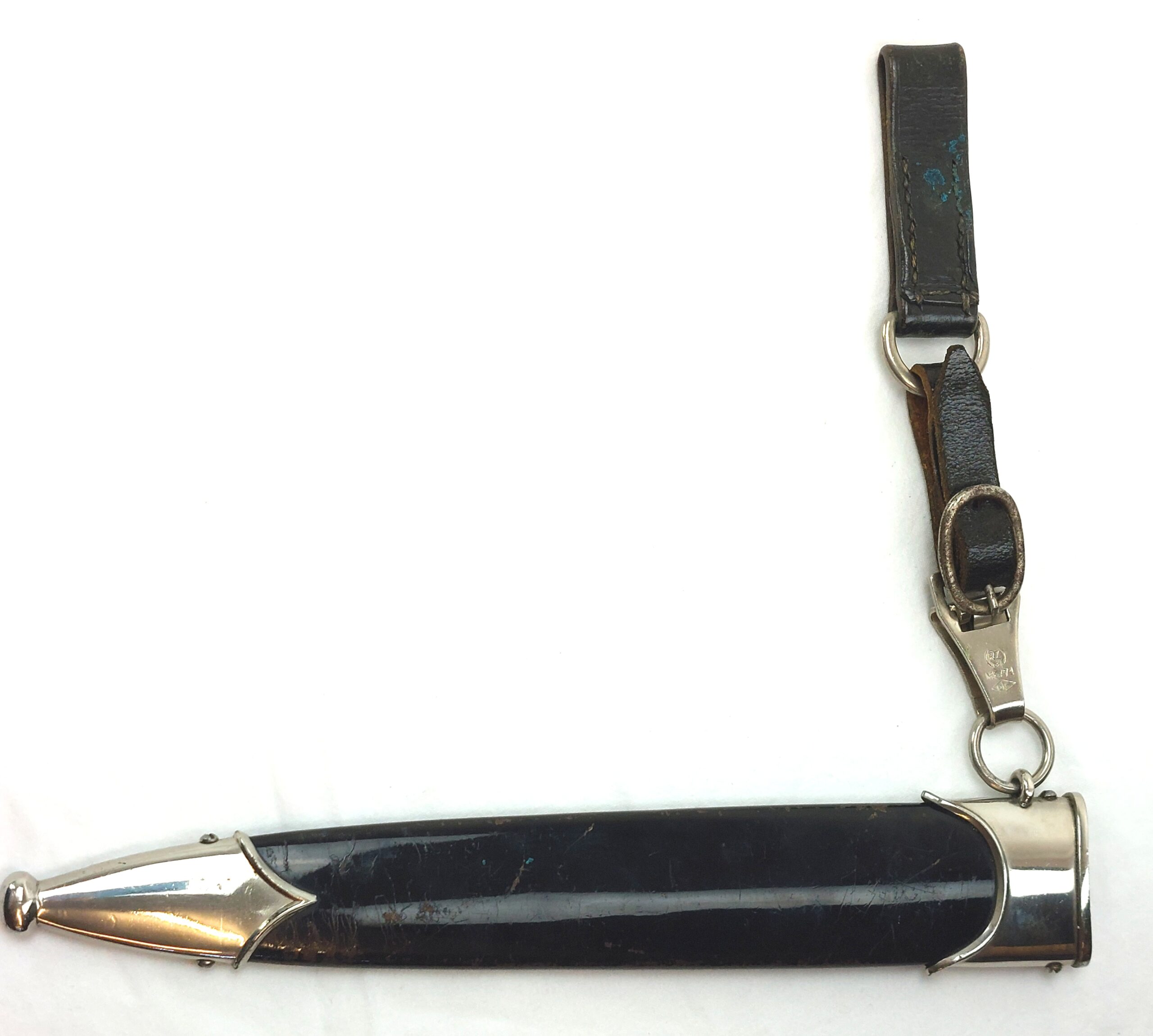 German, WW2, SS Honour Dagger and Scabbard, with Original Belt Hanger by Overhoff & Cie Lundenscheid - Image 24