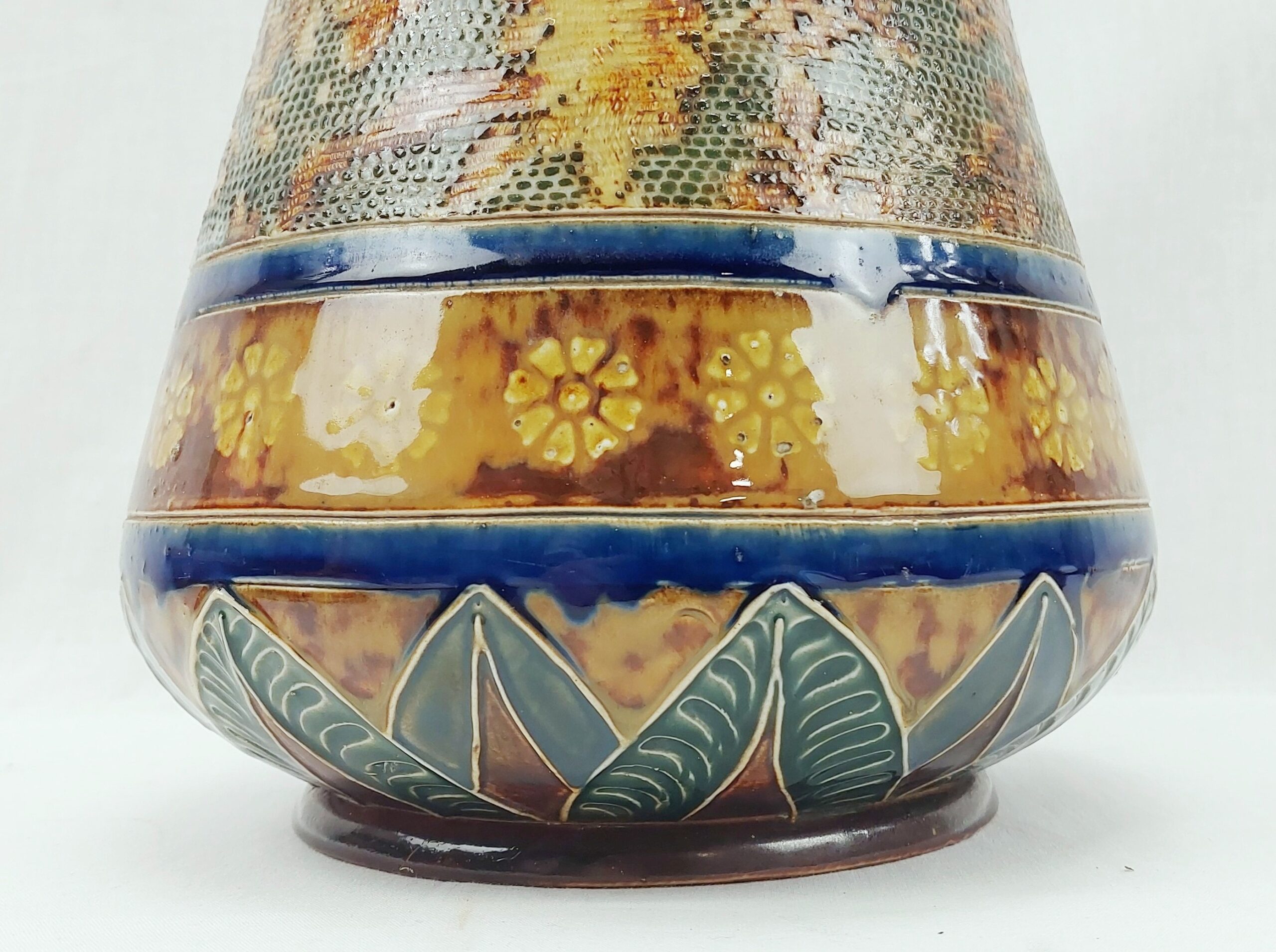 c1900 Large 58cm Doulton Lambeth Persian Form Stoneware Vase By Eliza Simmance - Image 7