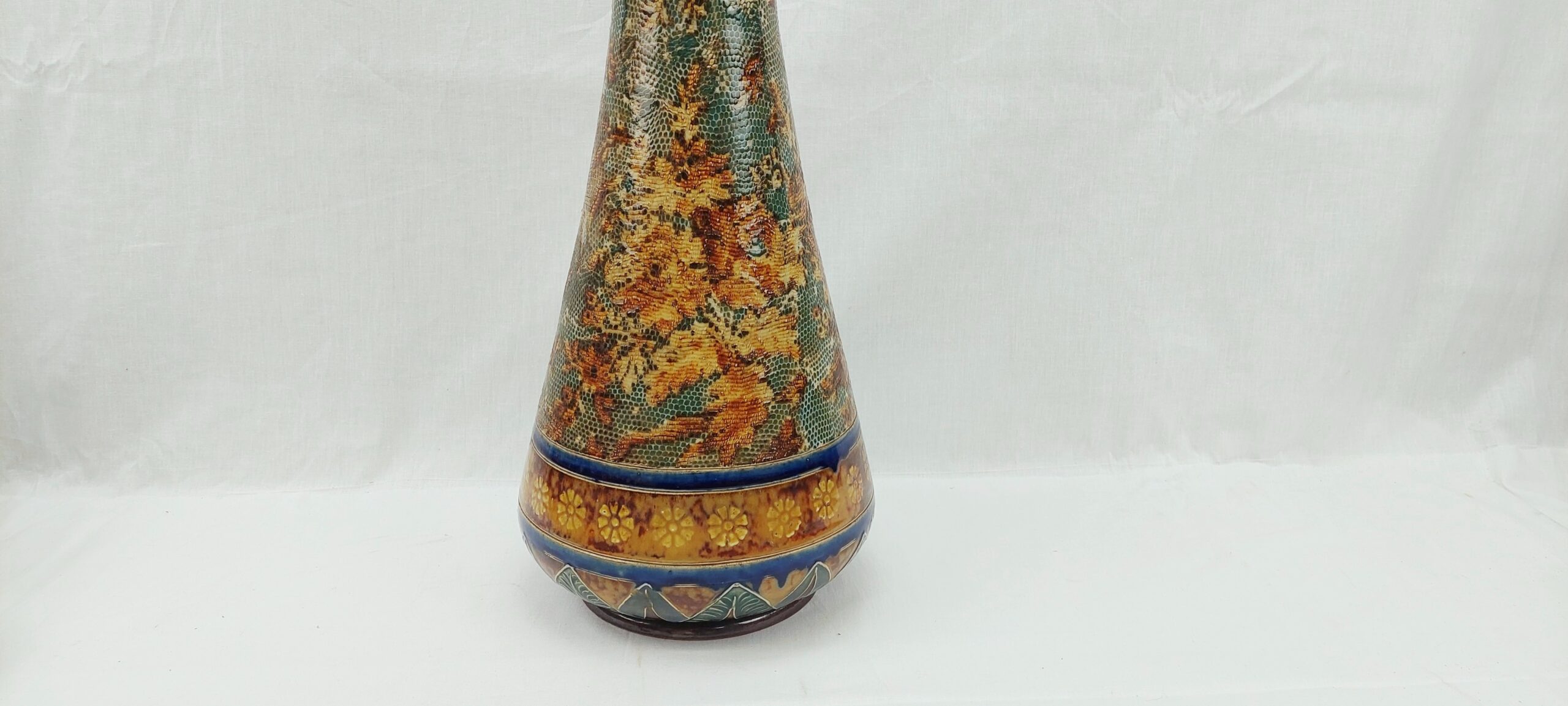 c1900 Large 58cm Doulton Lambeth Persian Form Stoneware Vase By Eliza Simmance - Image 6