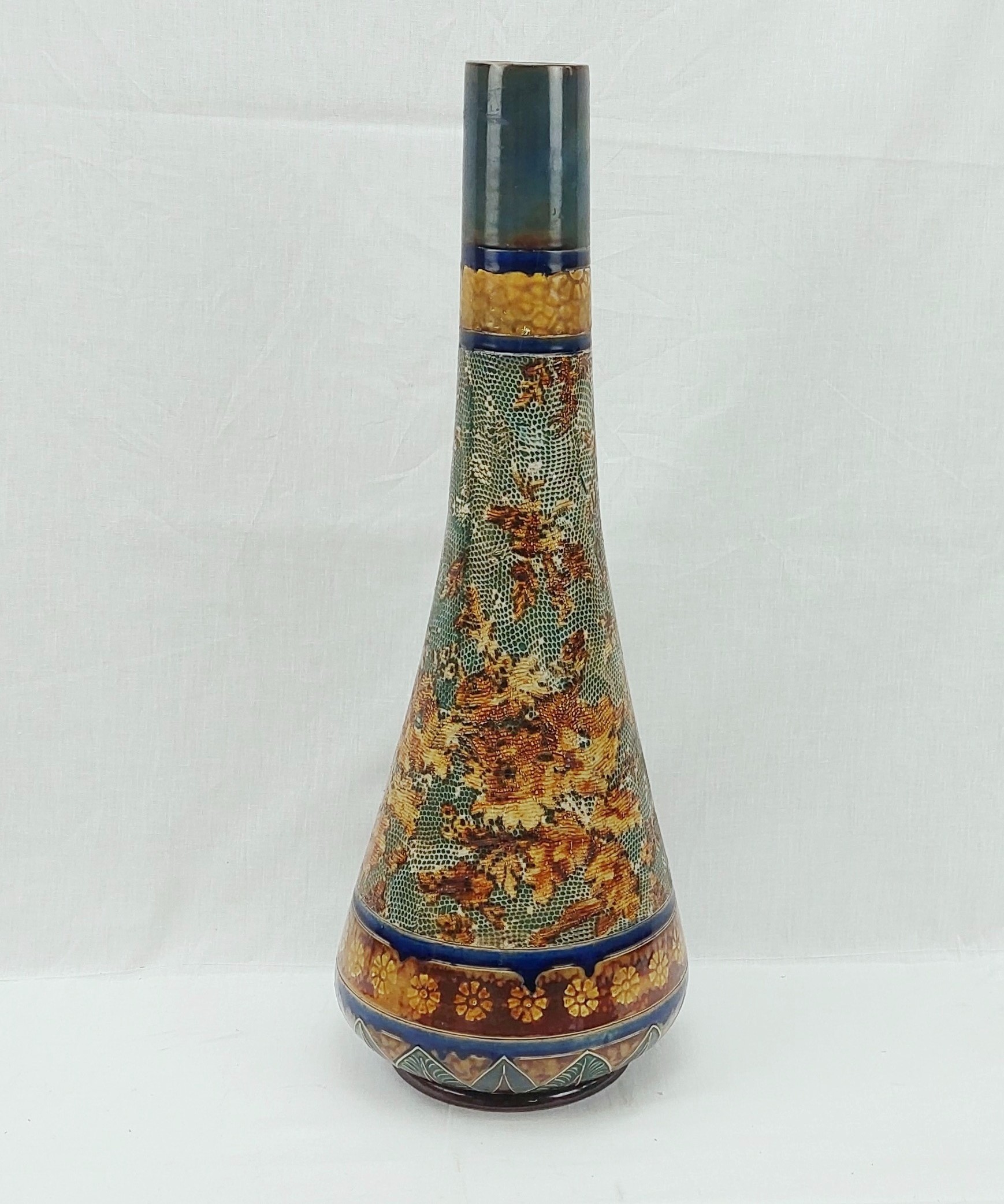 c1900 Large 58cm Doulton Lambeth Persian Form Stoneware Vase By Eliza Simmance - Image 2