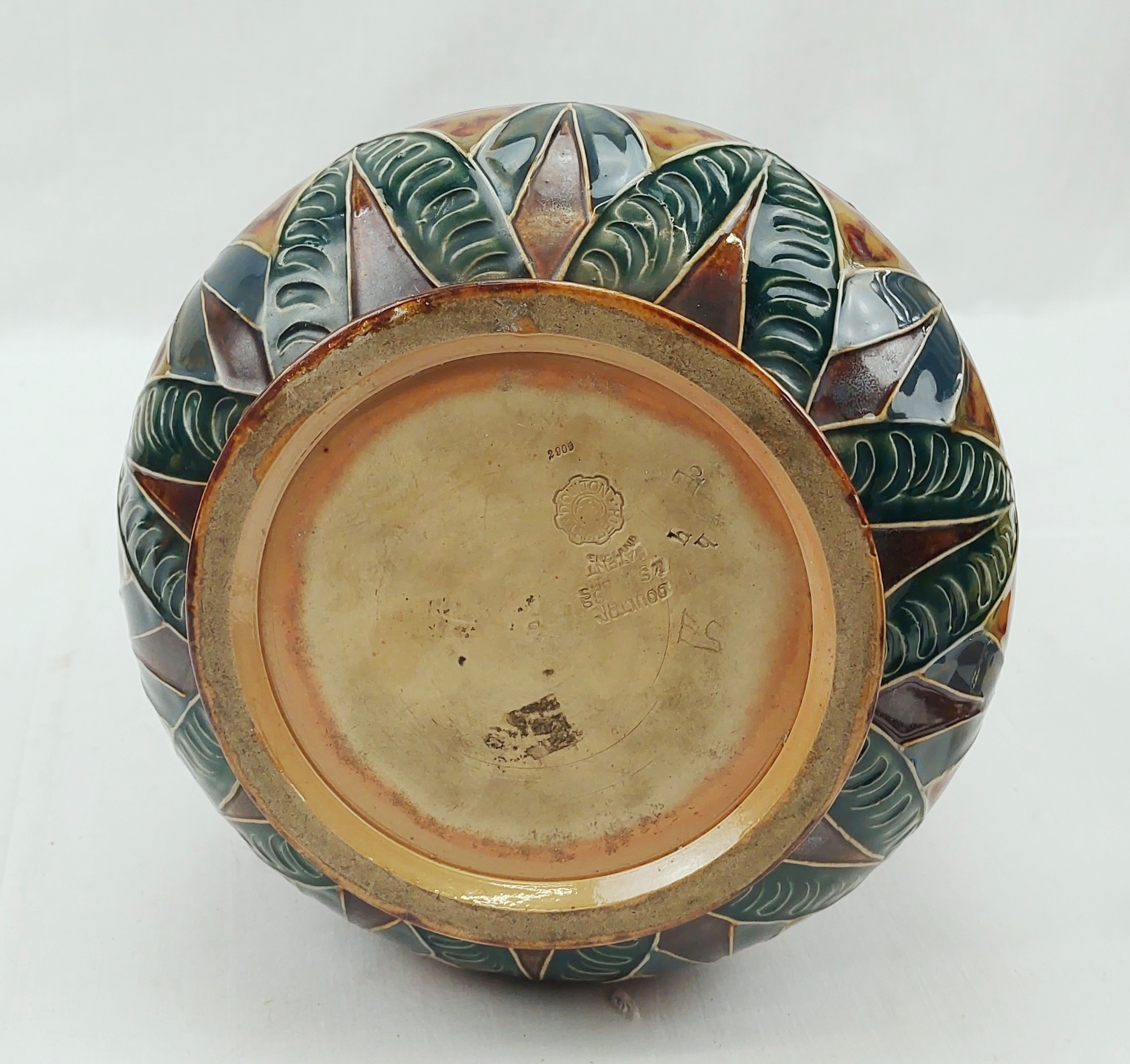 c1900 Large 58cm Doulton Lambeth Persian Form Stoneware Vase By Eliza Simmance - Image 8