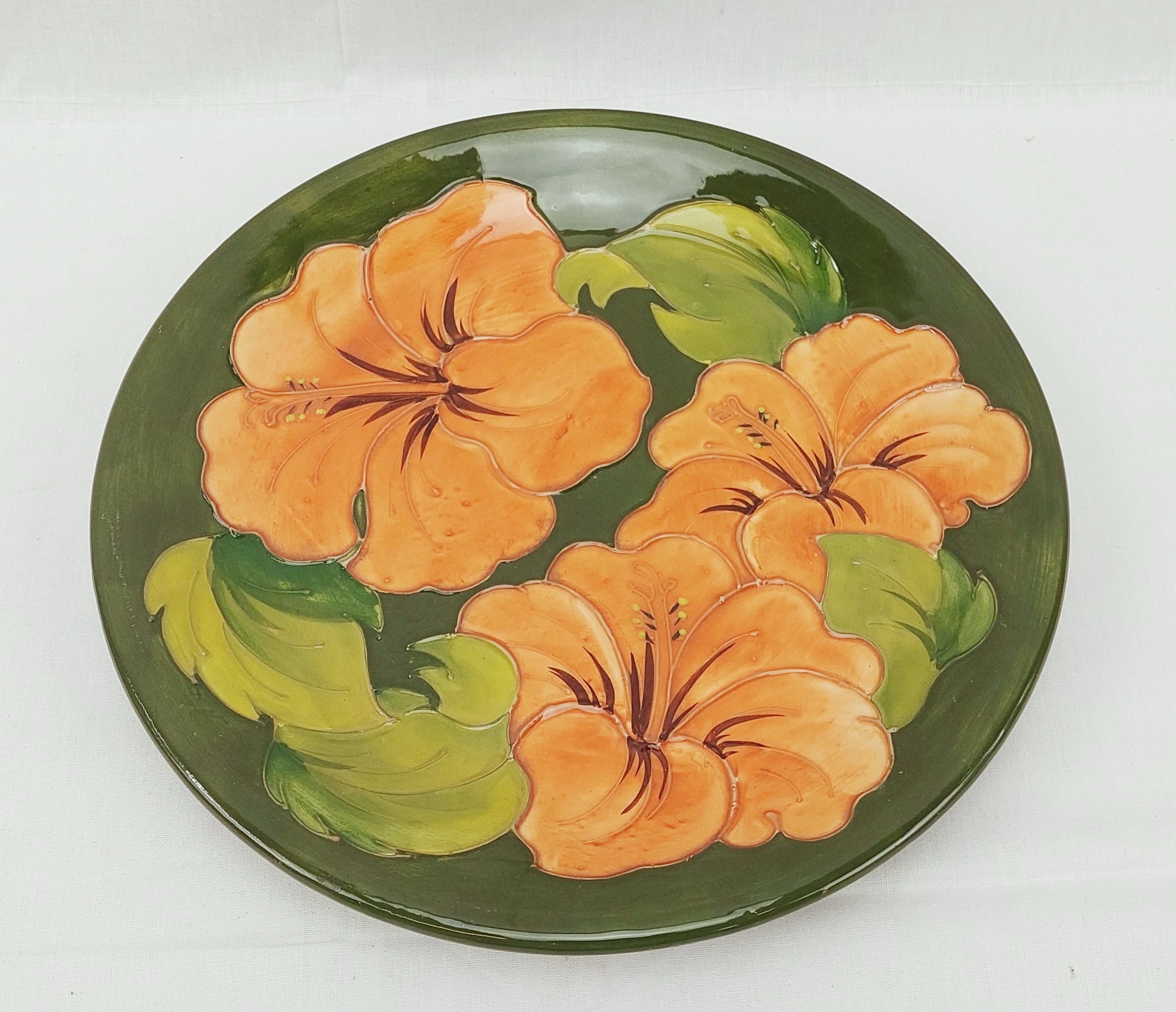 Moorcroft Hibiscus Pattern Plate