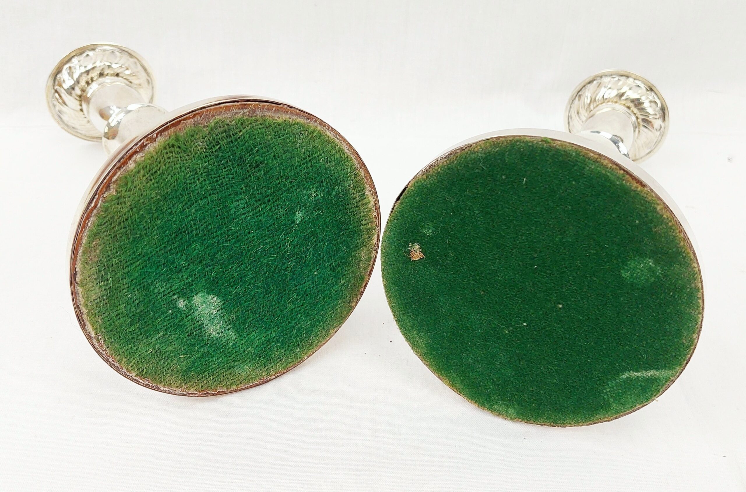 Pair London 1800 George III Sterling Silver Candlesticks By Eley And Fearn - Image 9