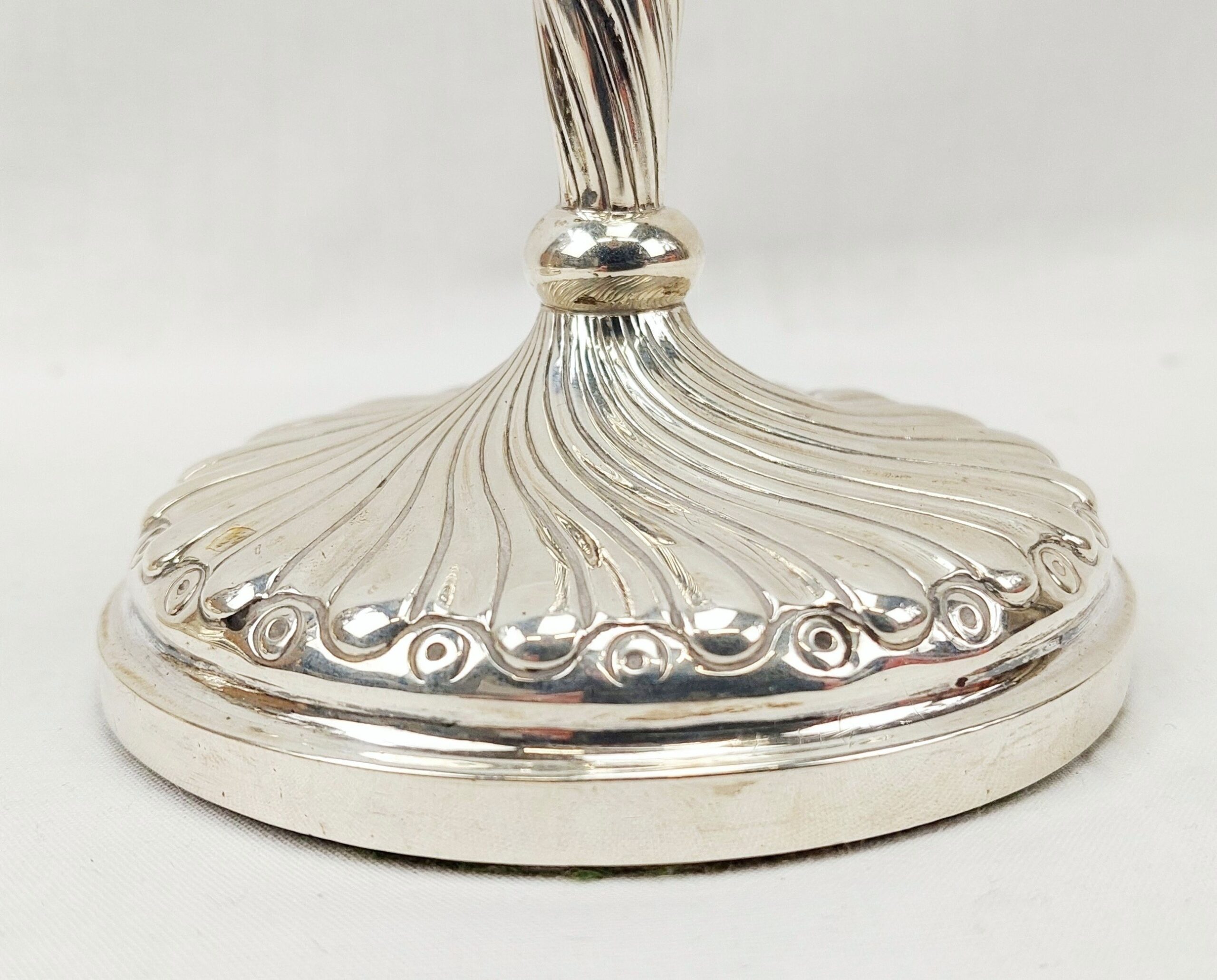 Pair London 1800 George III Sterling Silver Candlesticks By Eley And Fearn - Image 13