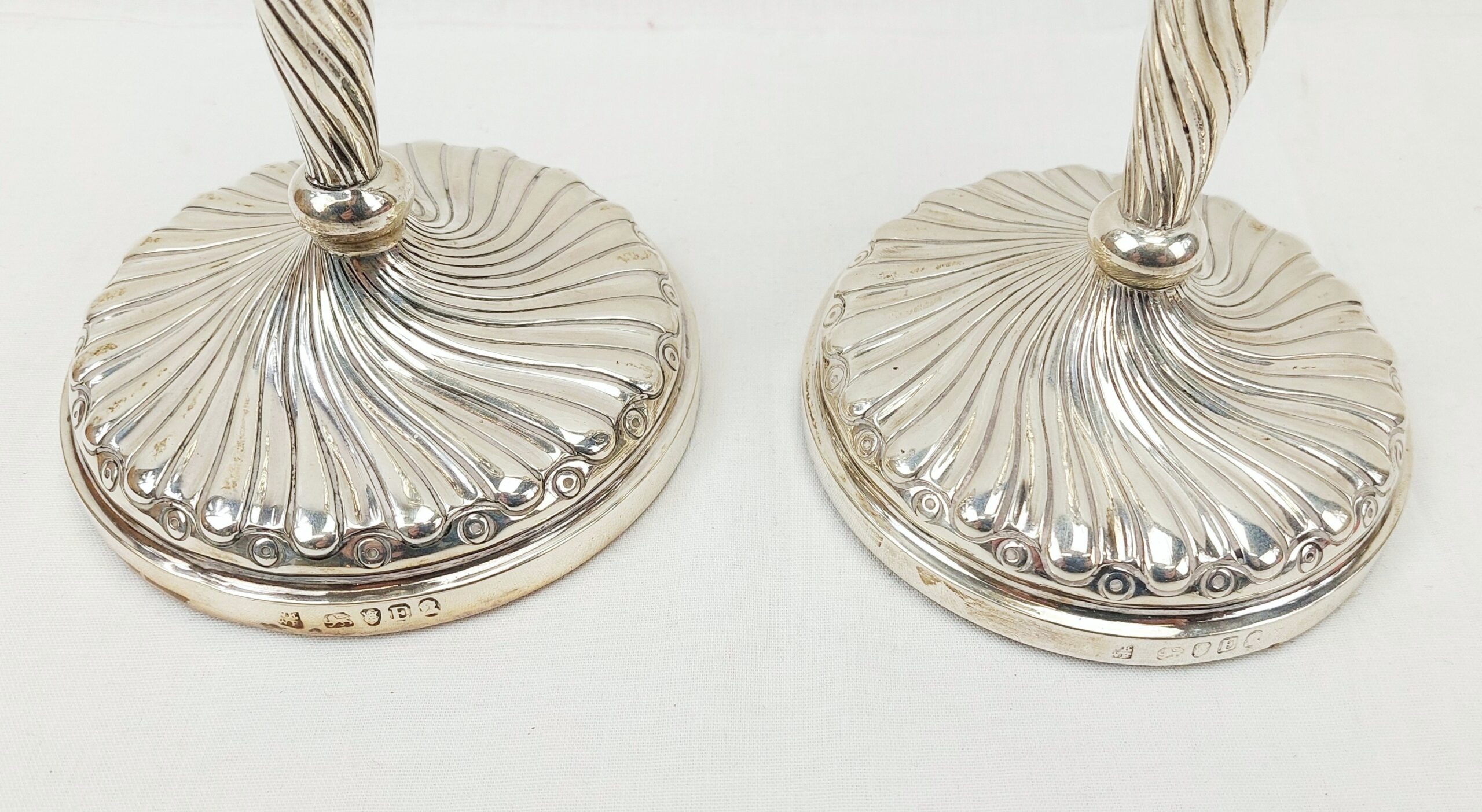 Pair London 1800 George III Sterling Silver Candlesticks By Eley And Fearn - Image 12