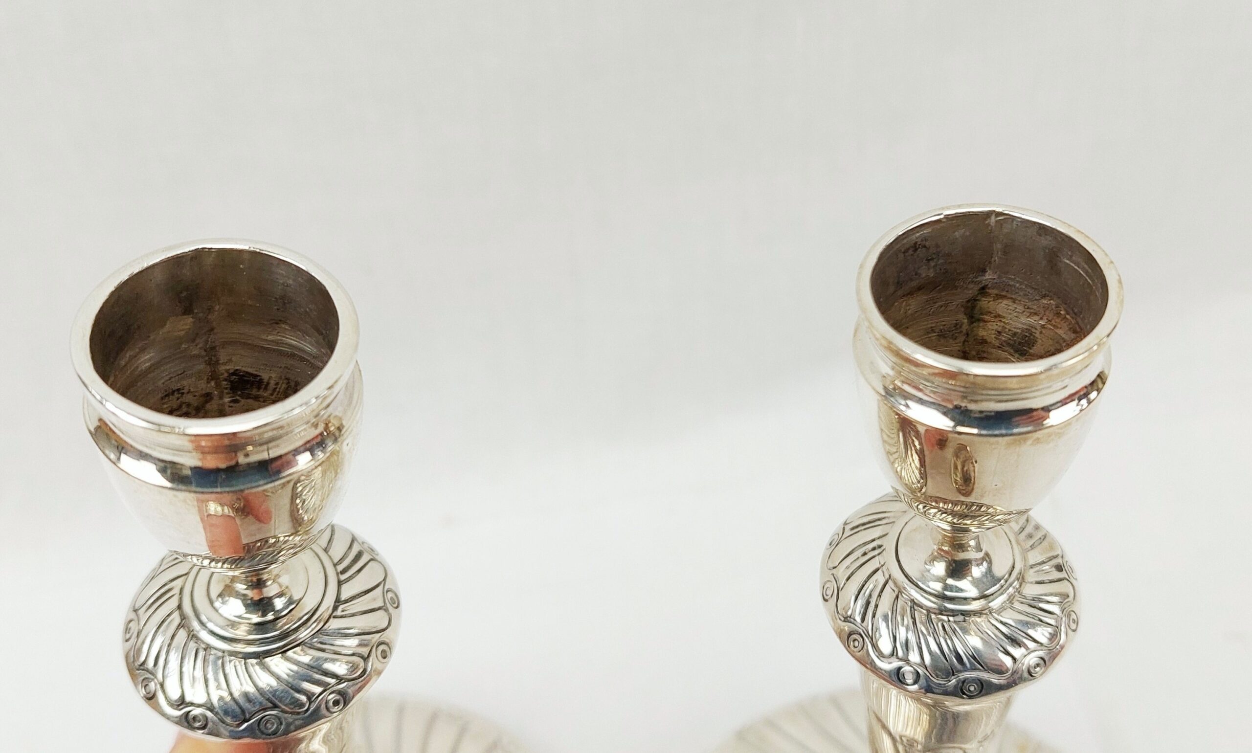 Pair London 1800 George III Sterling Silver Candlesticks By Eley And Fearn - Image 5