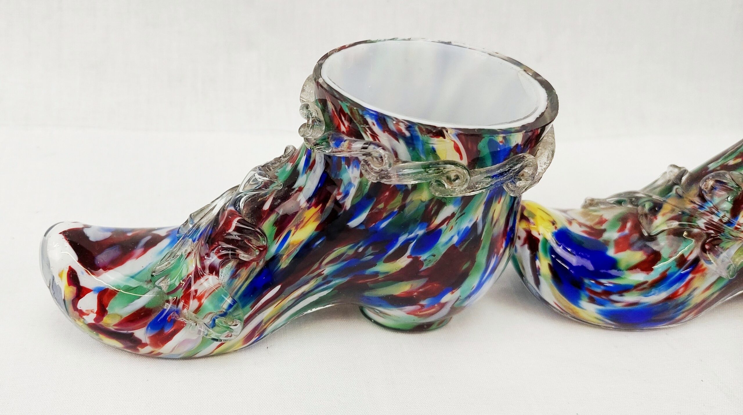 Pair Of Murano Glass Boots - Image 9