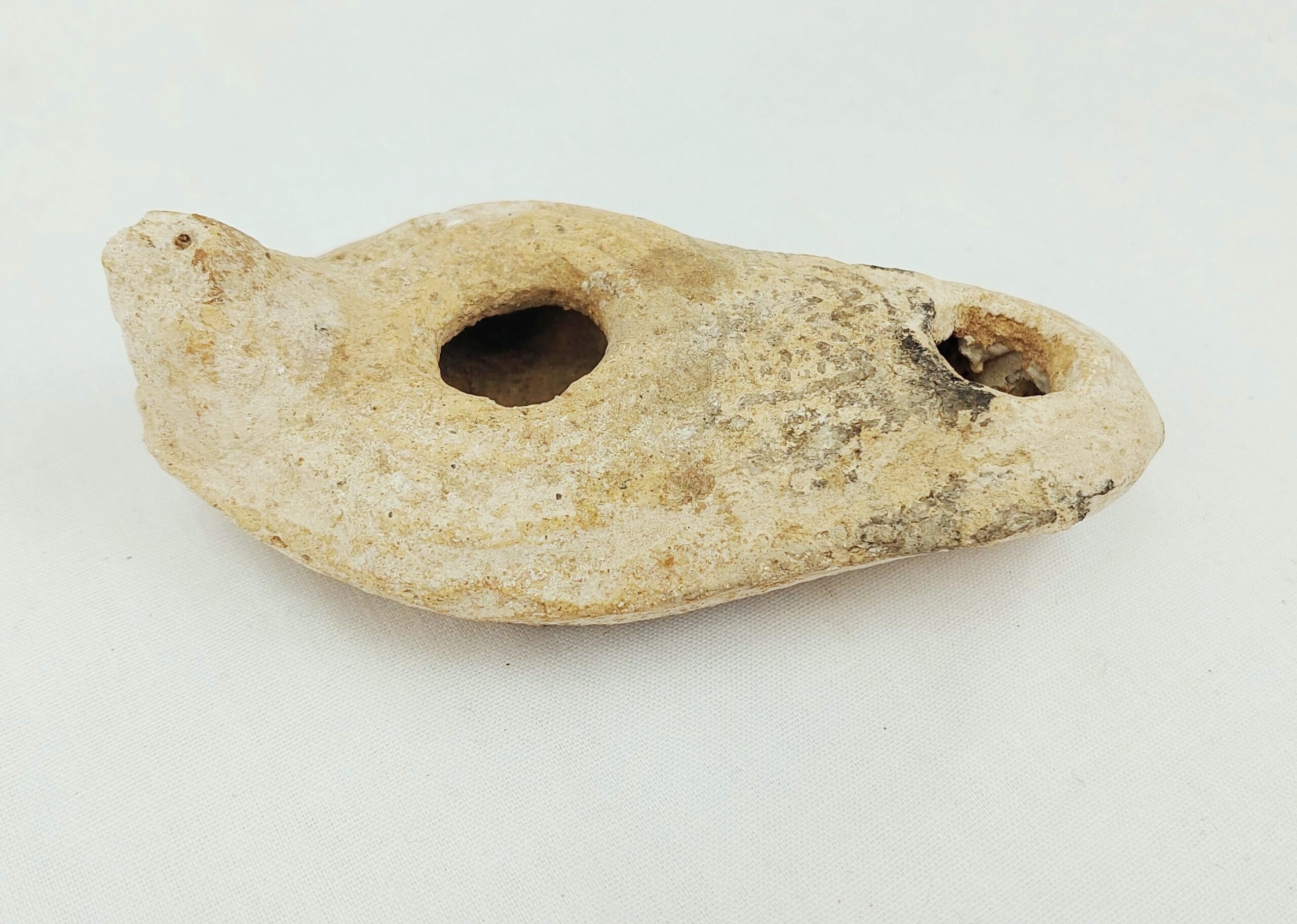 Roman Oil Lamp With Incised Pattern - Image 3