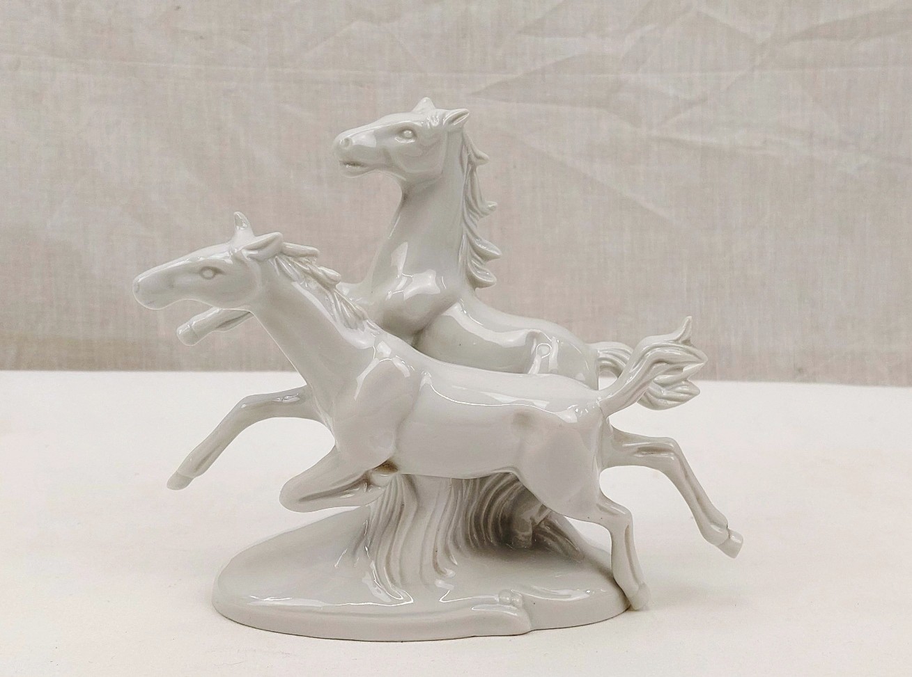 Small Ceramic Pair Of Horses