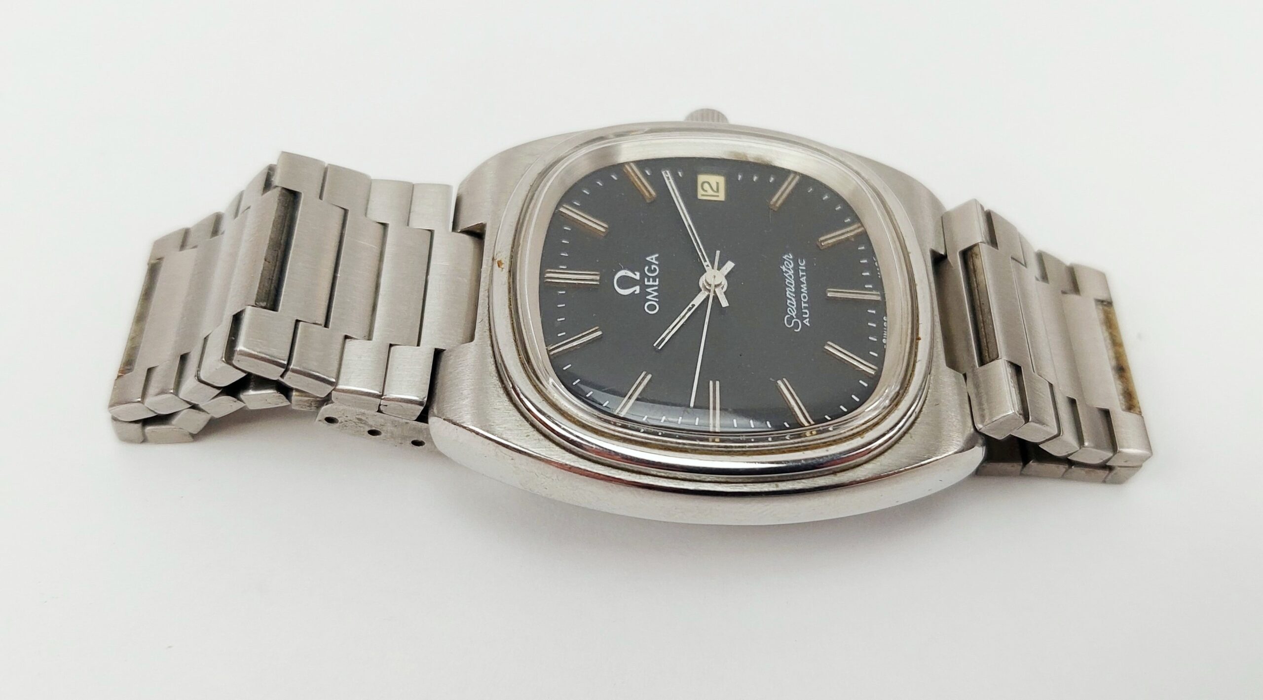 1970s Stainless Steel Omega Seamaster Automatic TV Gents Watch Original Strap - Image 5