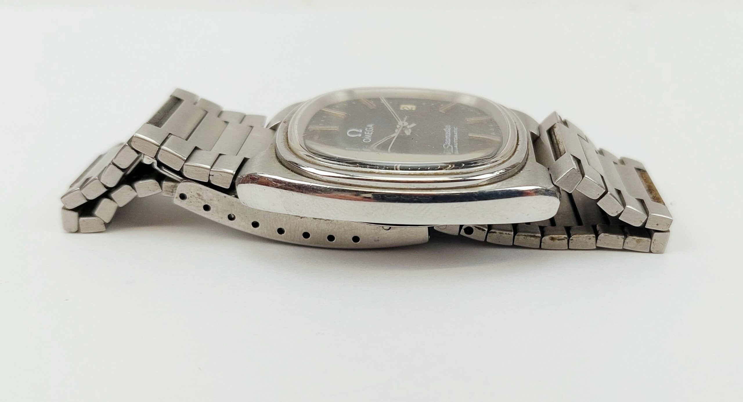 1970s Stainless Steel Omega Seamaster Automatic TV Gents Watch Original Strap - Image 2